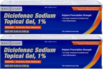 GeriCare Topical Arthritis Pain Relief Gel Diclofenac Sodium 1% (NSAID) Hand Wrist Elbow Foot Ankle Knee Extra-Strength Pain Reliever- Anti-inflammatory Arthritis Pain Treatment, 3.53oz (2 Pack) GeriCare buy supplements canada