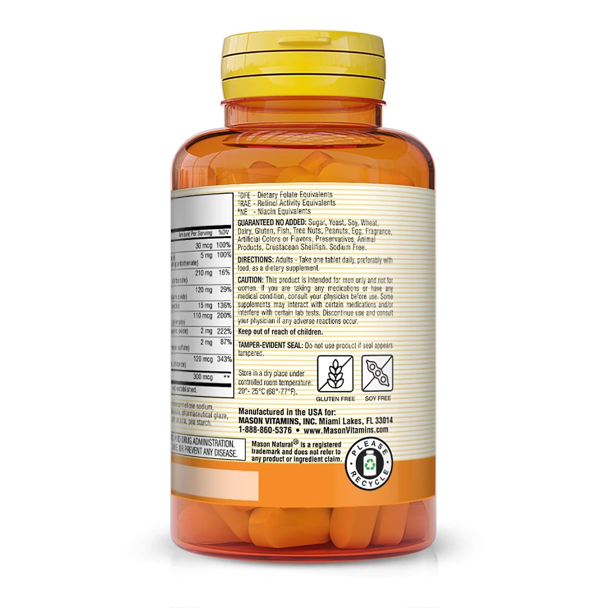 MASON NATURAL, Mens Daily Formula Equivalent to One a Day Mens Brand Tablets - 100 ea MASON NATURAL buy supplements canada