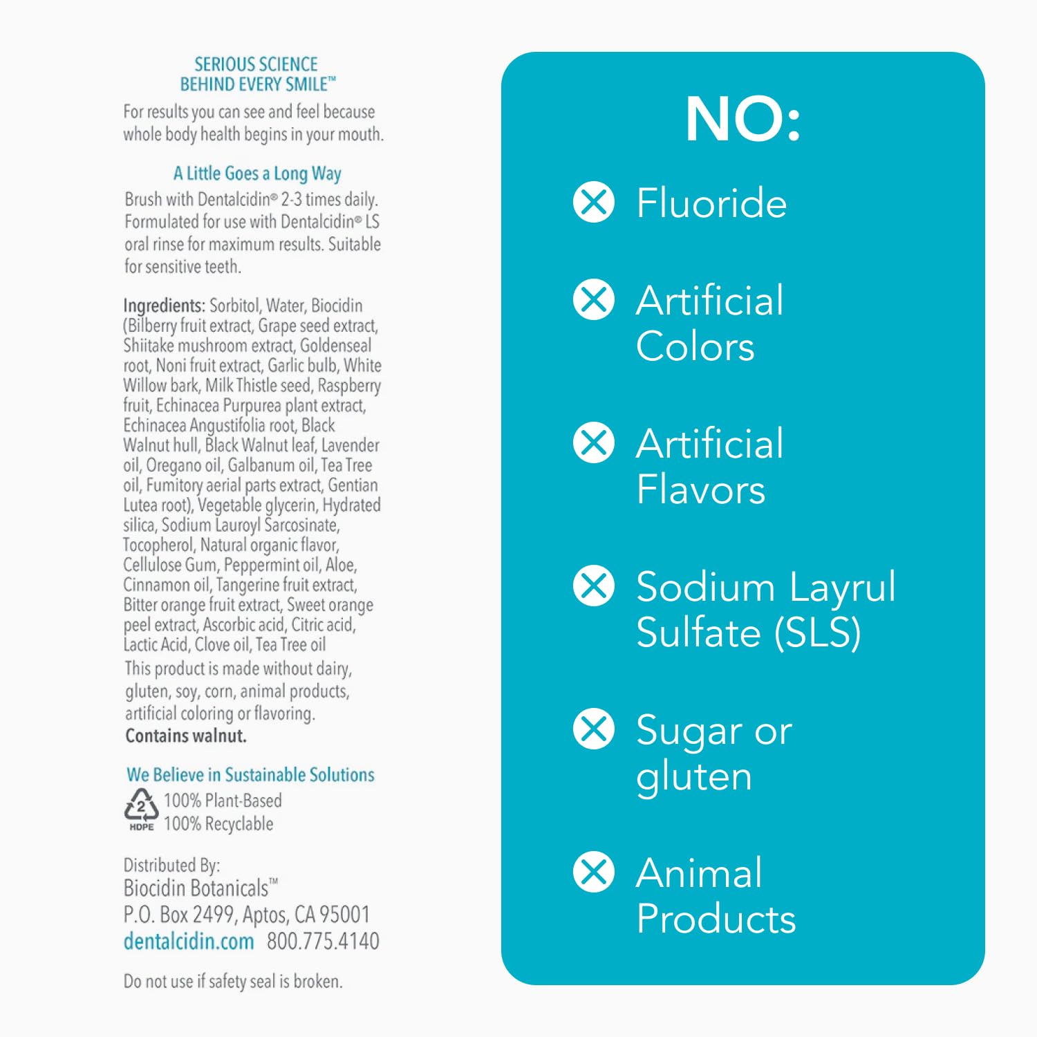 Biocidin Dentalcidin Fluoride Free Teeth Whitening Toothpaste for Adults - Plant-Based Toothpaste - Promote a Healthy Oral Microbiome, Remove Biofilm Plaque (3 Oz) Bio-Botanical Research buy supplements canada
