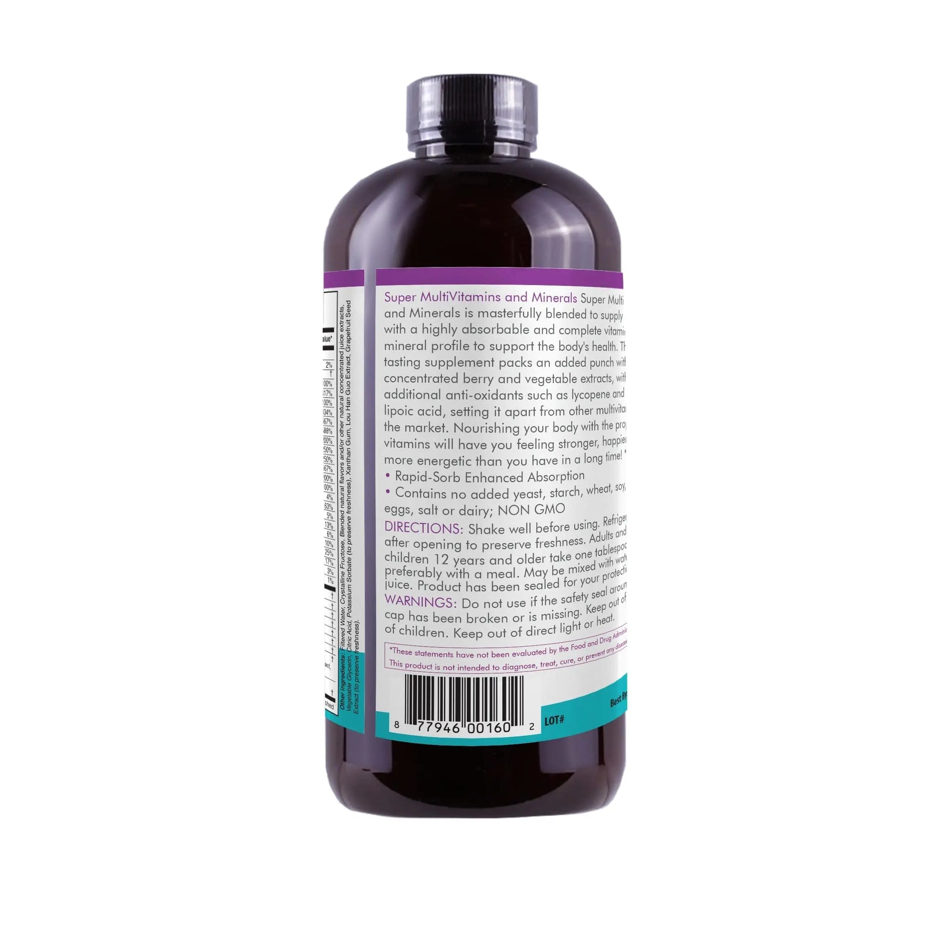 Liquid Super Multivitamin and Minerals - Premium Liquid Vitamins for Enhanced Absorption - Daily Liquid Multivitamin Supplement Life Solutions buy supplements canada