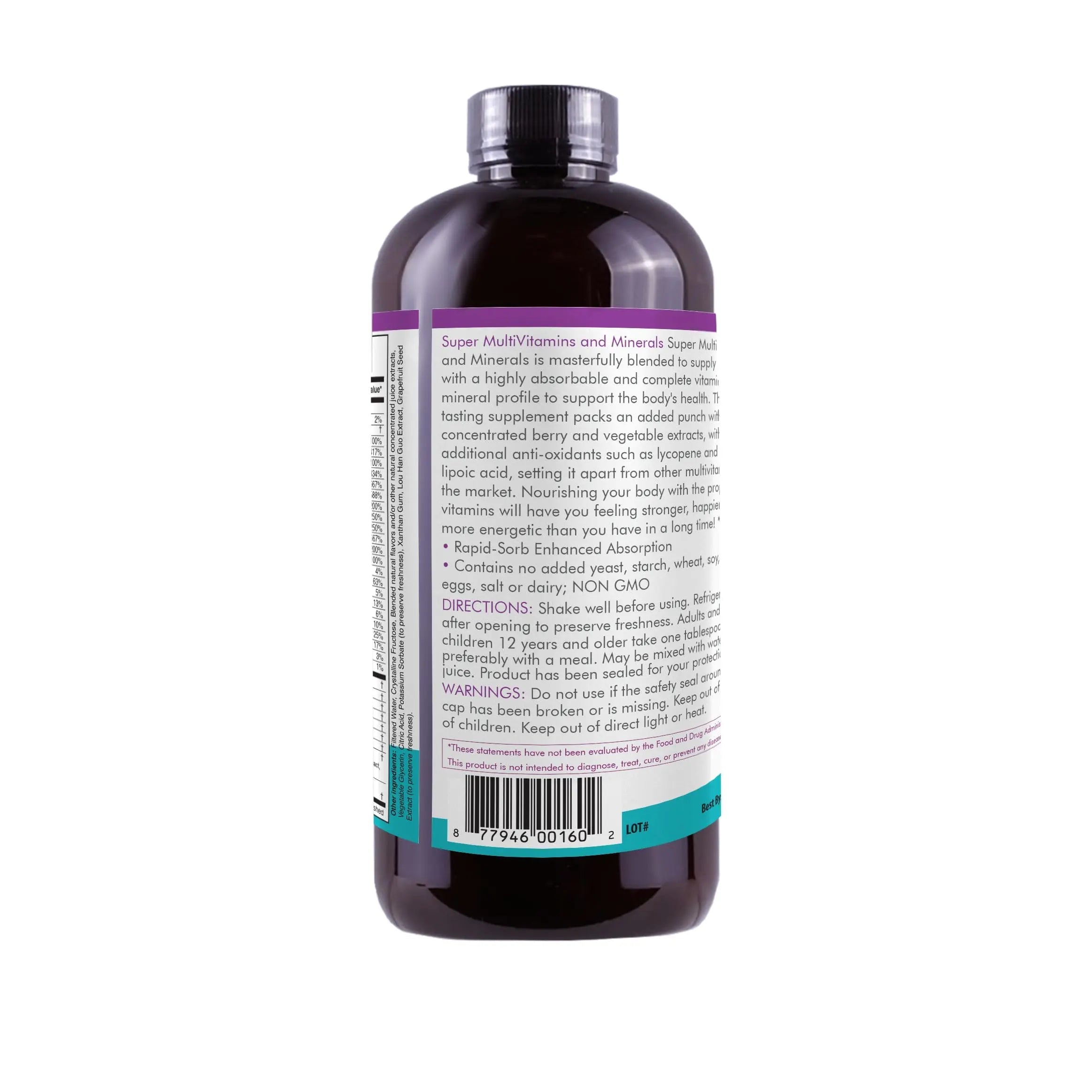 Liquid Super Multivitamin and Minerals - Premium Liquid Vitamins for Enhanced Absorption - Daily Liquid Multivitamin Supplement Life Solutions buy supplements canada