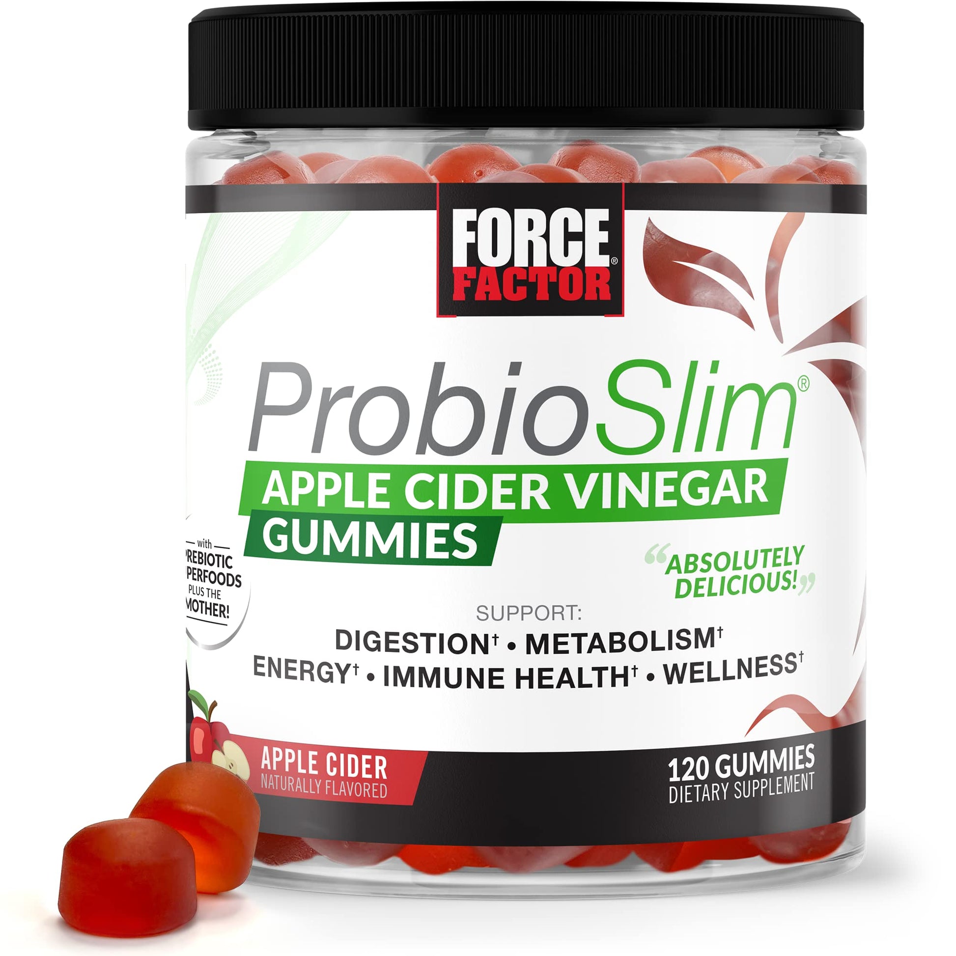 Force Factor ProbioSlim Apple Cider Vinegar Gummies with Organic, LactoSpore Probiotics Force Factor buy supplements canada