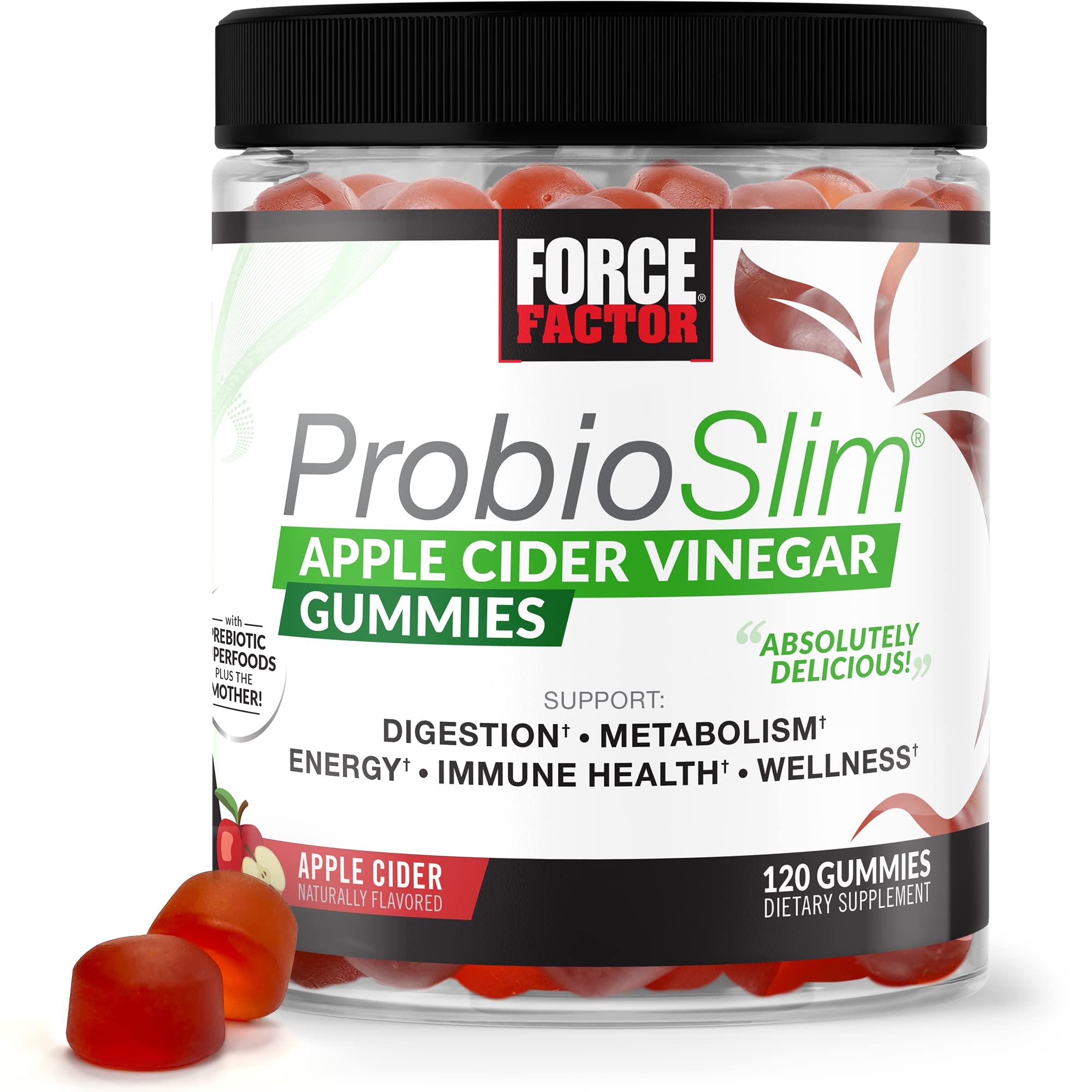 Force Factor ProbioSlim Apple Cider Vinegar Gummies with Organic, LactoSpore Probiotics Force Factor buy supplements canada