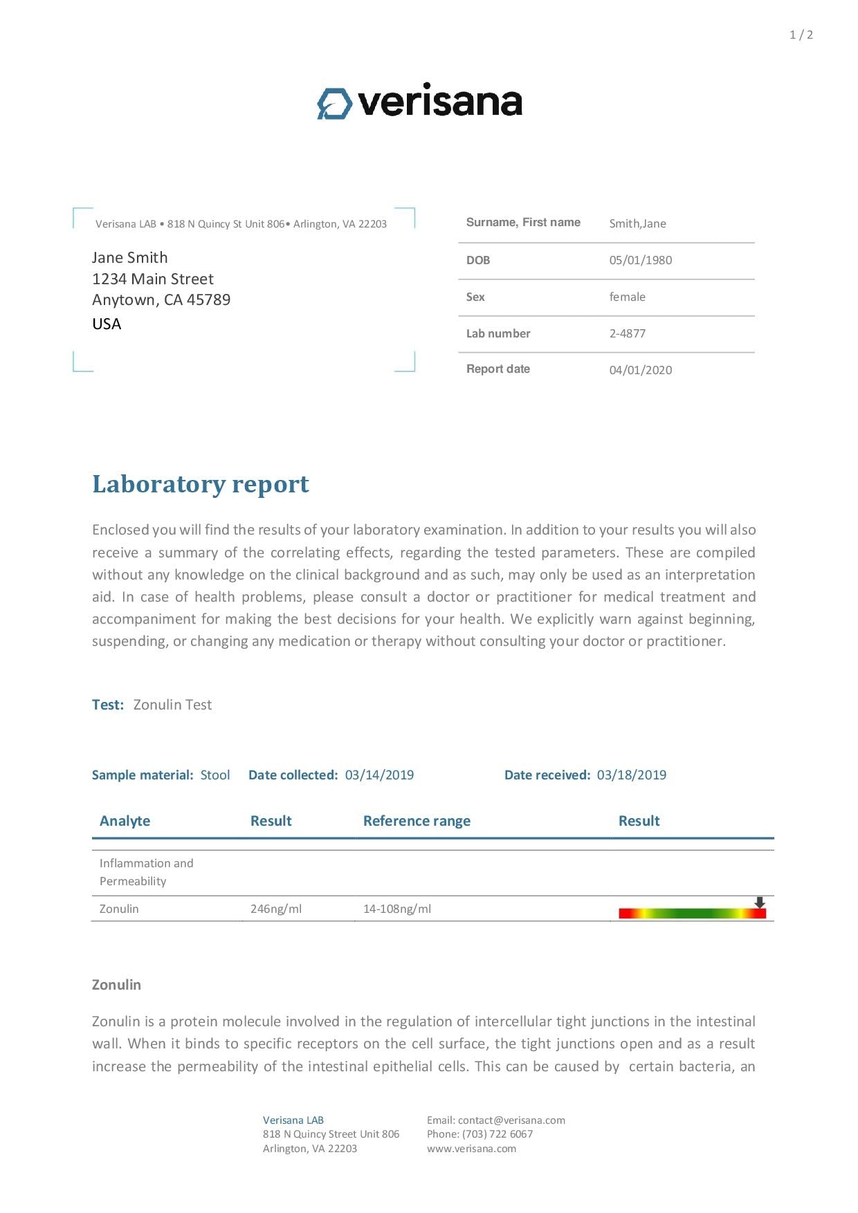 Candida & Helicobacter & Zonulin Test – Lab Testing Kit for Diagnosing Candida, H Pylori and Zonulin Verisana buy supplements canada