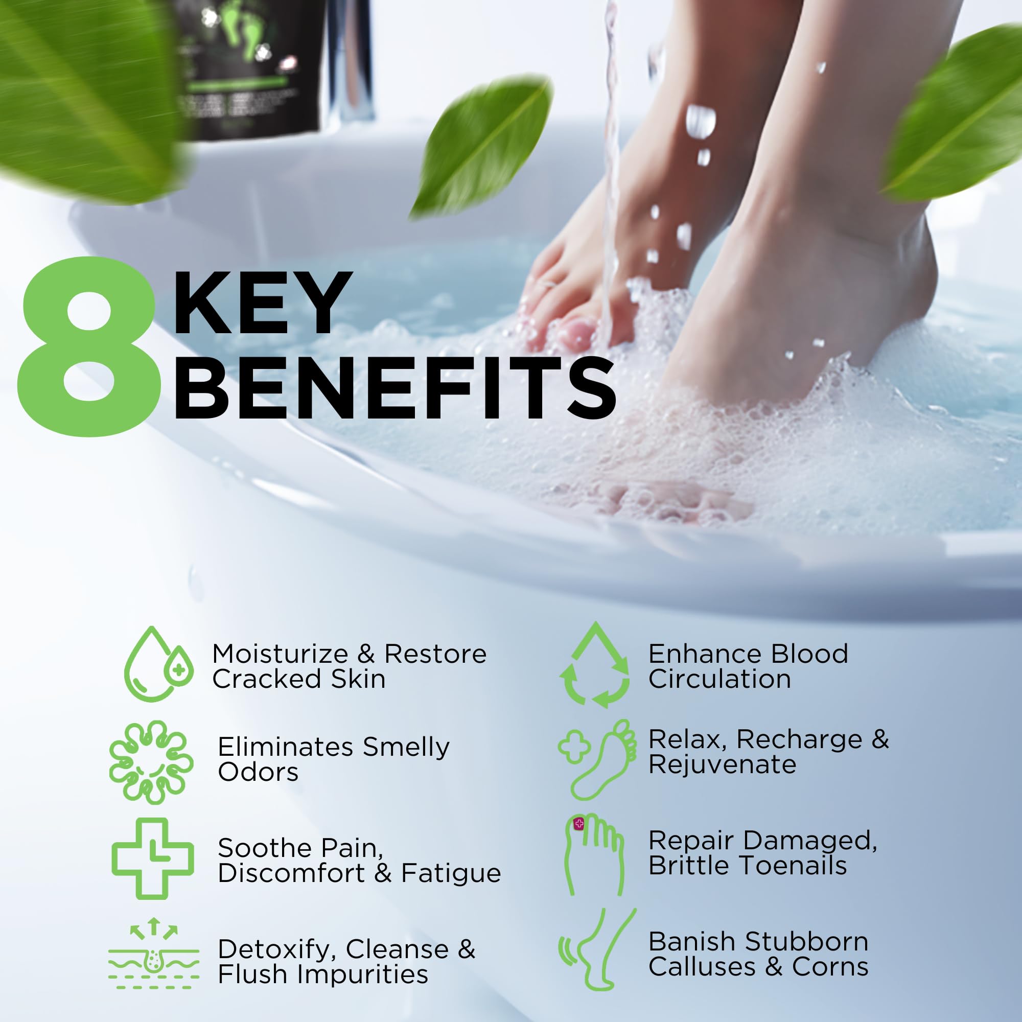 Tea Tree Oil Foot Soak with Epsom Salt - Made in USA - for Toenail Athletes Foot DAILY REMEDY buy supplements canada