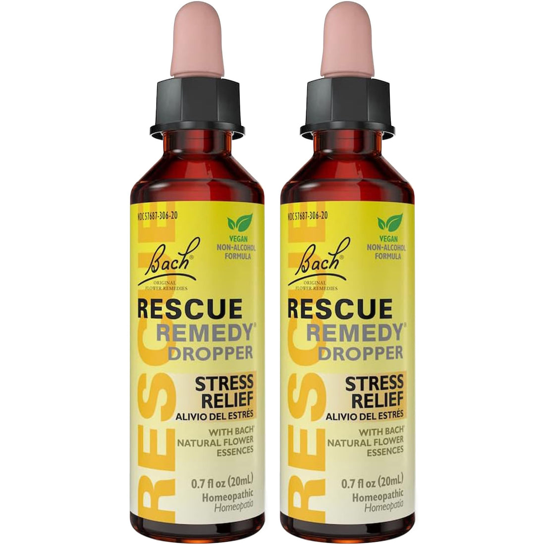 Bach RESCUE Remedy Dropper 20mL Bundle, Non-Alcohol Formula, Natural Stress Relief, Homeopathic RESCUE buy supplements canada
