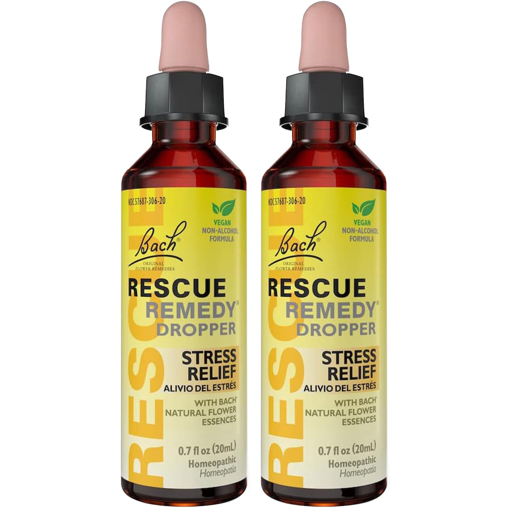 Bach RESCUE Remedy Dropper 20mL Bundle, Non-Alcohol Formula, Natural Stress Relief, Homeopathic RESCUE buy supplements canada