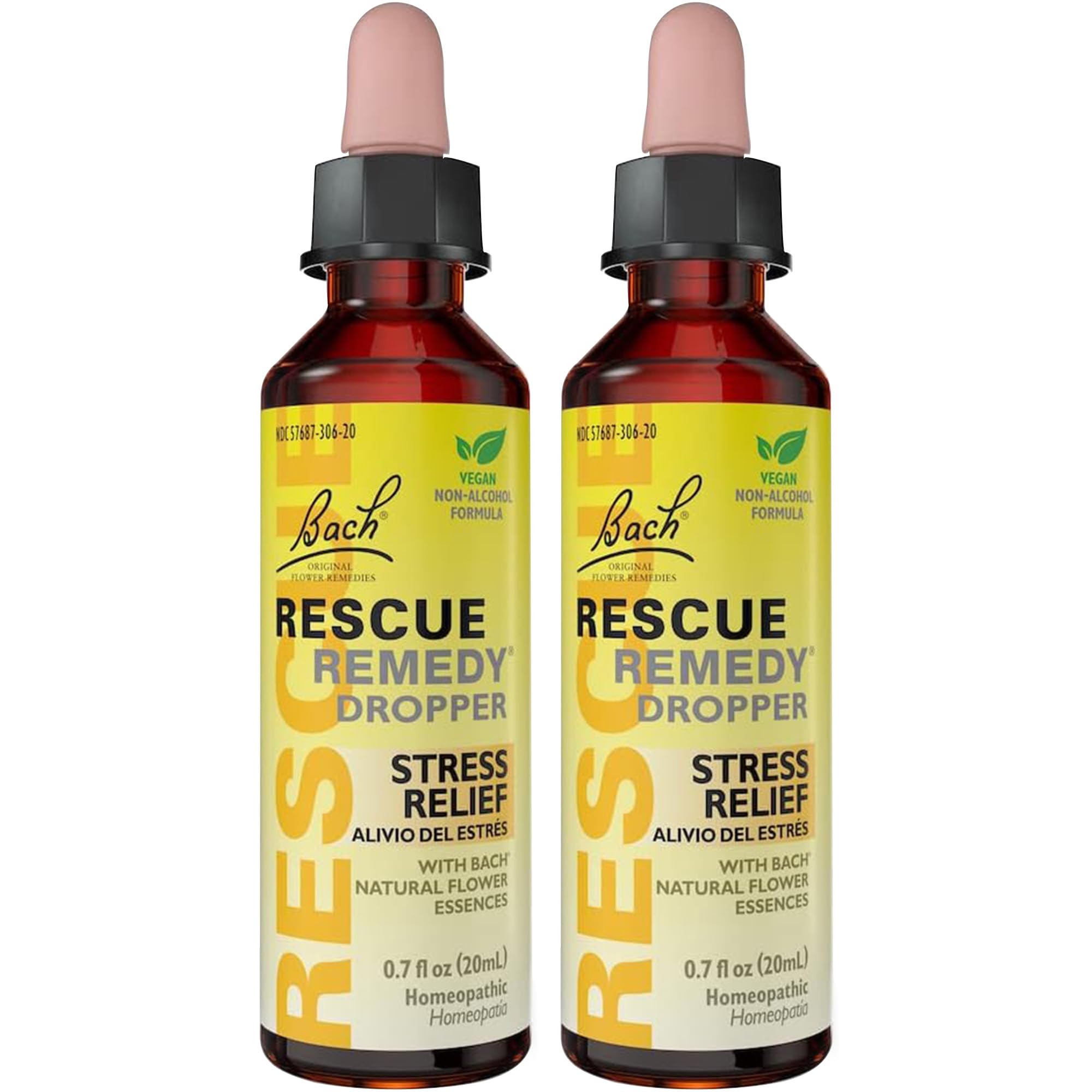 Bach RESCUE Remedy Dropper 20mL Bundle, Non-Alcohol Formula, Natural Stress Relief, Homeopathic RESCUE buy supplements canada