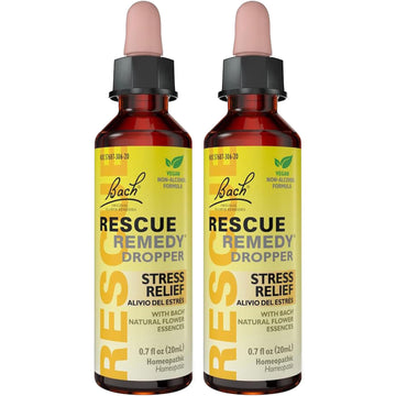 Bach RESCUE Remedy Dropper 20mL Bundle, Non-Alcohol Formula, Natural Stress Relief, Homeopathic RESCUE buy supplements canada