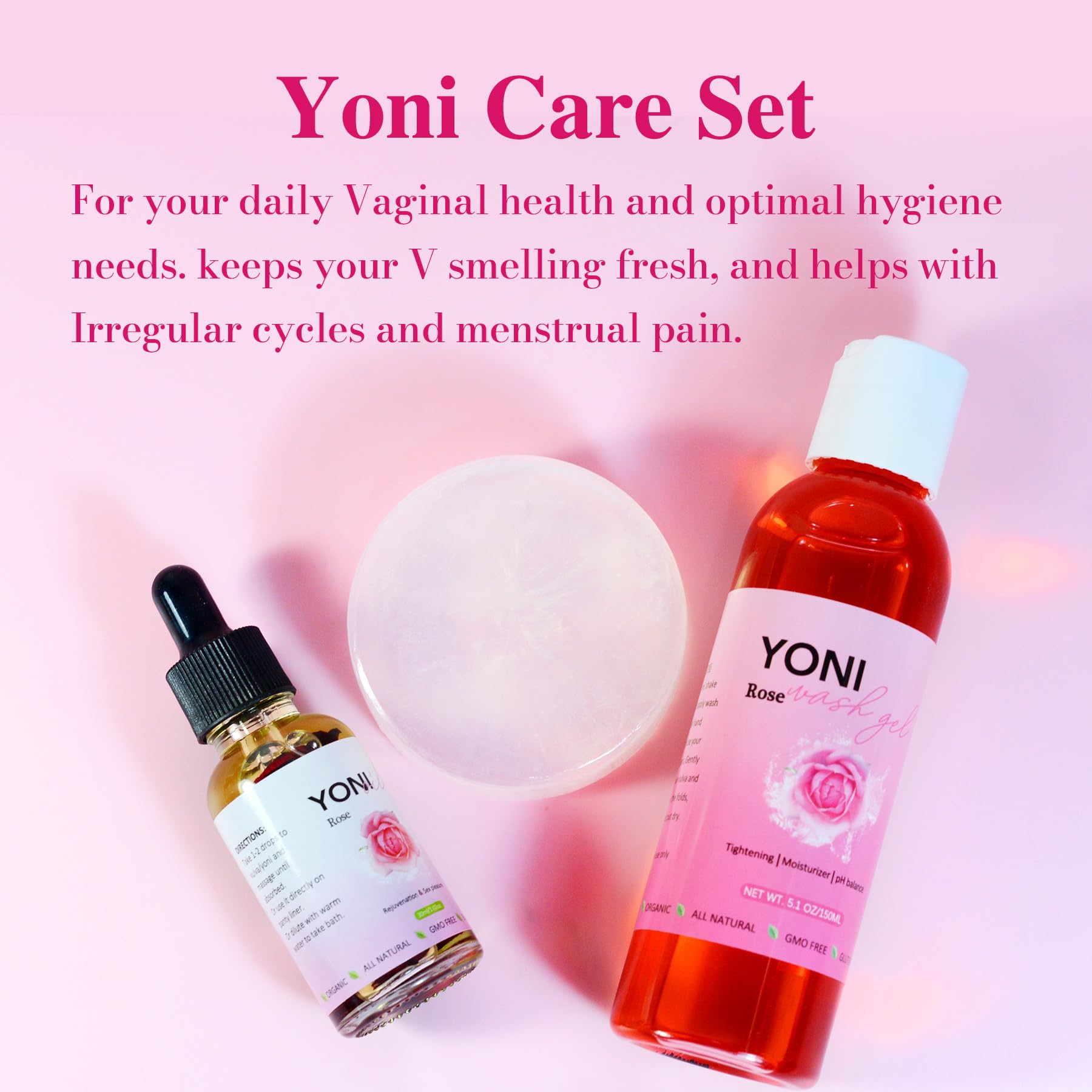 Aromlife Rose Yoni daily Wash Set - Yoni Oil & Yoni Bar & Yoni Feminine Wash, Ph Balance for Women Aromlife buy supplements canada