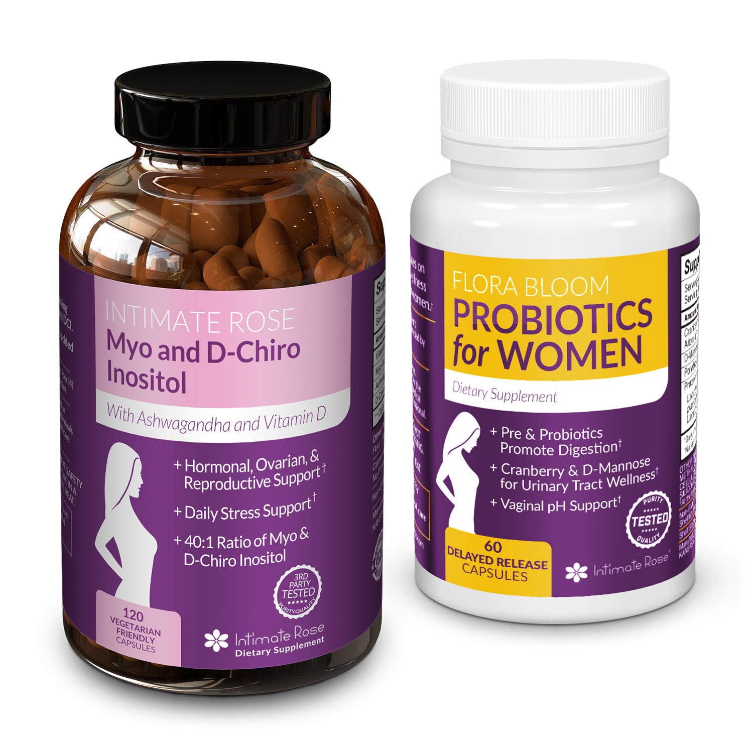 Save 10% on Myo-Inositol & D-Chiro Inositol 40:1 Blend & Vaginal Probiotics for Women Intimate Rose buy supplements canada