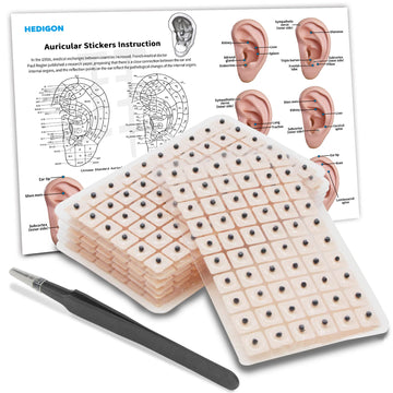 Ear Seeds Auricular Sticker kit,Acupuncture Kit Acupressure with Ears Seed 420 Pcs, Ear Chart, Tweezer Hedigon buy supplements canada