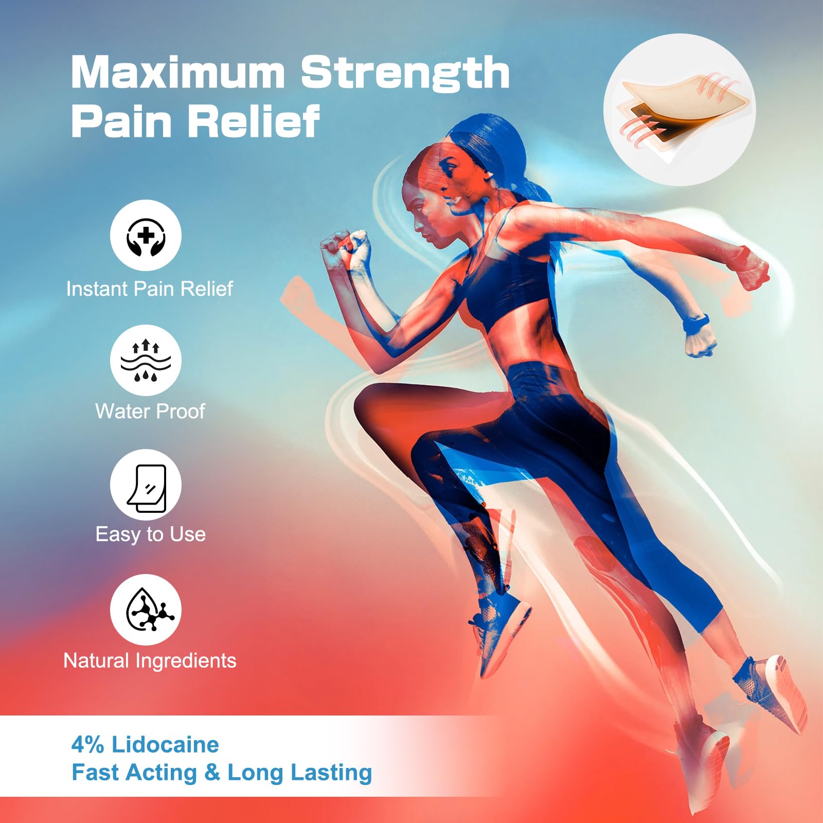 YOAPA 4% Lidocaine Pain Relief Patches | Maximum Strength Numbing Gel Patch for Back, Neck, Knee, Shoulder & Joint Pain | Up to 12 Hour Temporary Relief | 20 Count - G41 YOAPA buy supplements canada