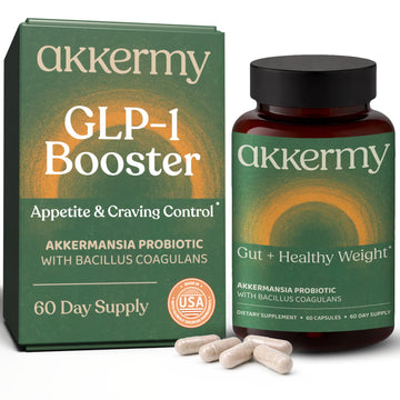 Akkermansia Probiotic for Appetite Suppressant & Craving Control | Increases GLP-1 for Weight Loss | 60 Day Supply | Made in USA | Bacillus Coagulans, B2, D3 & Chromium | SIBO Friendly, Vegan Akkermy buy supplements canada