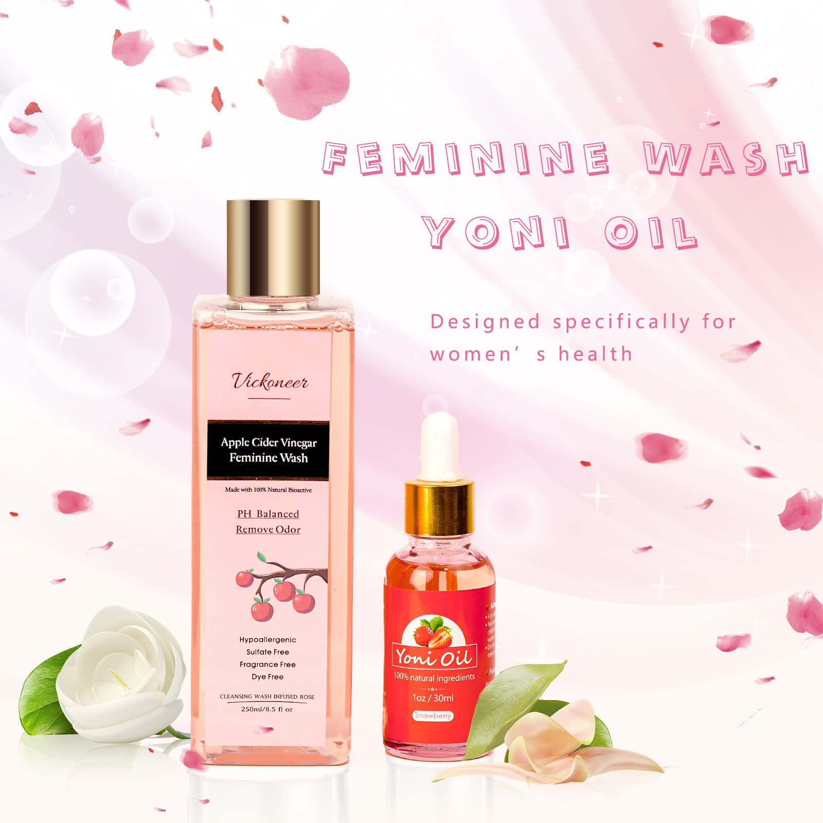 Vickoneer Yoni Wash for Women & Yoni Essential Oil, Intimate Feminine Wash Yoni Care Vickoneer buy supplements canada