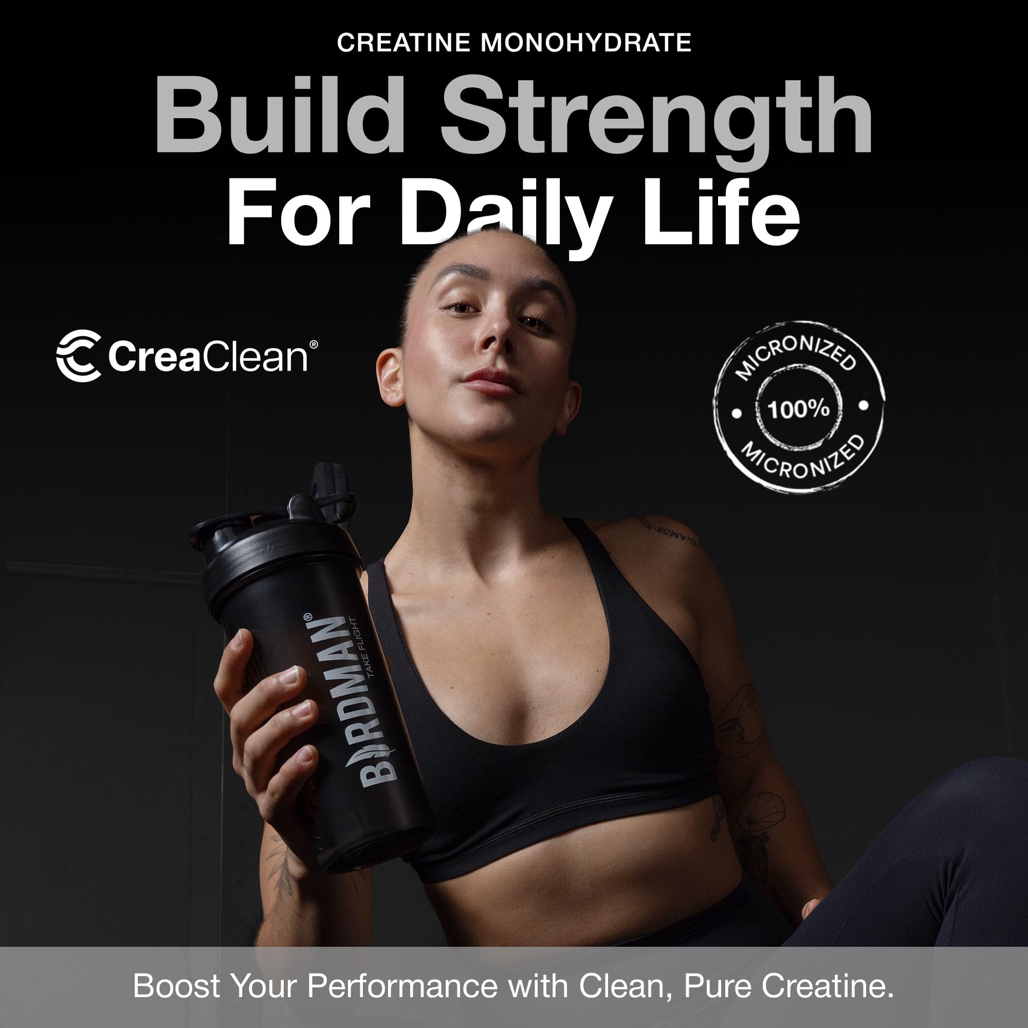 BIRDMAN Micronized Creatine Monohydrate Powder, Muscle Recovery, Caffeine Free, Creatine Pre Workout, Vegan, Post Workout, Gluten Free, Sugar Free | 80 Servings (5 Grams Each) | 0.8lb BIRDMAN buy supplements canada