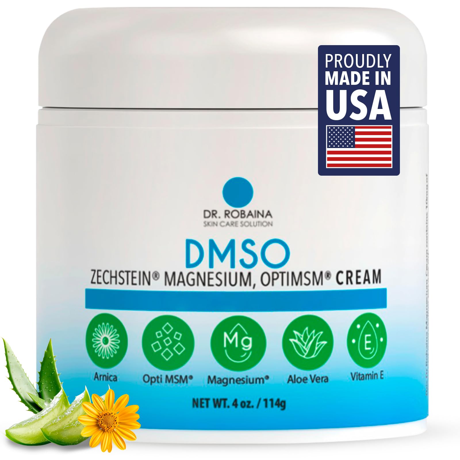Dr. Robaina DMSO Cream - 99.9% Pure DMSO Pharmaceutical Grade | Formula with Zechstein Magnesium Dr. Robaina buy supplements canada