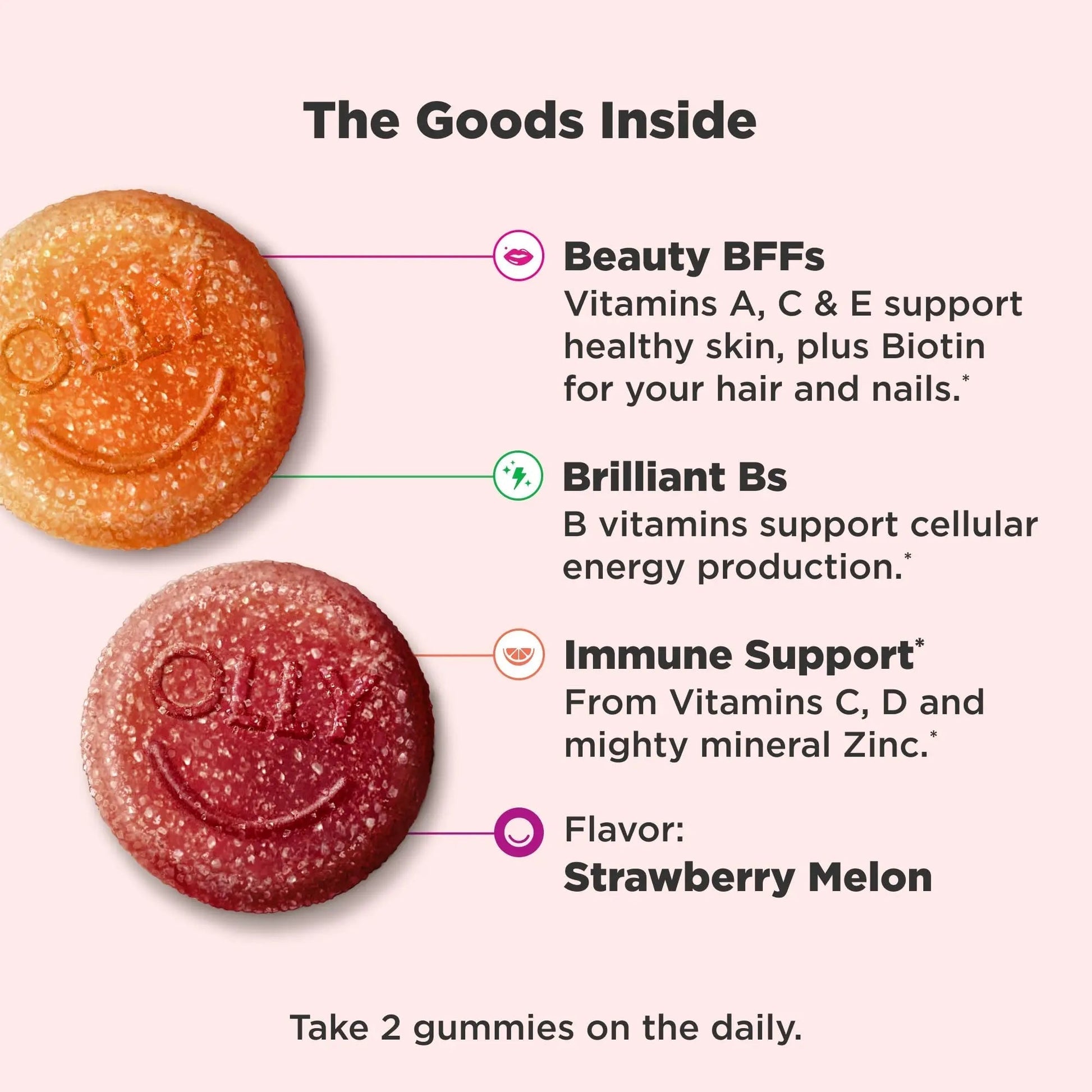 OLLY Teen Girl Multi Gummy, Healthy Skin and Immune Support, 15 Essential Vitamins, Biotin, Zinc, Calcium, Chewable Multivitamin OLLY buy supplements canada