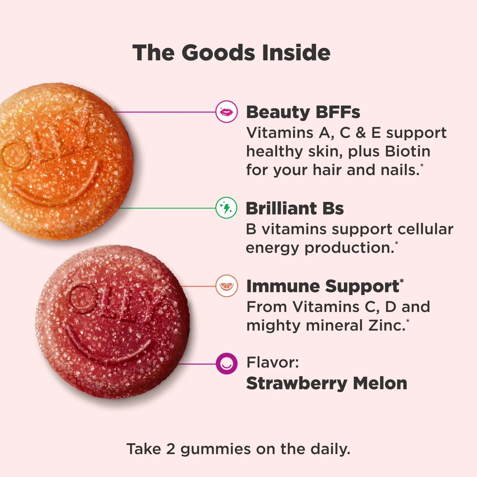 OLLY Teen Girl Multi Gummy, Healthy Skin and Immune Support, 15 Essential Vitamins, Biotin, Zinc, Calcium, Chewable Multivitamin OLLY buy supplements canada