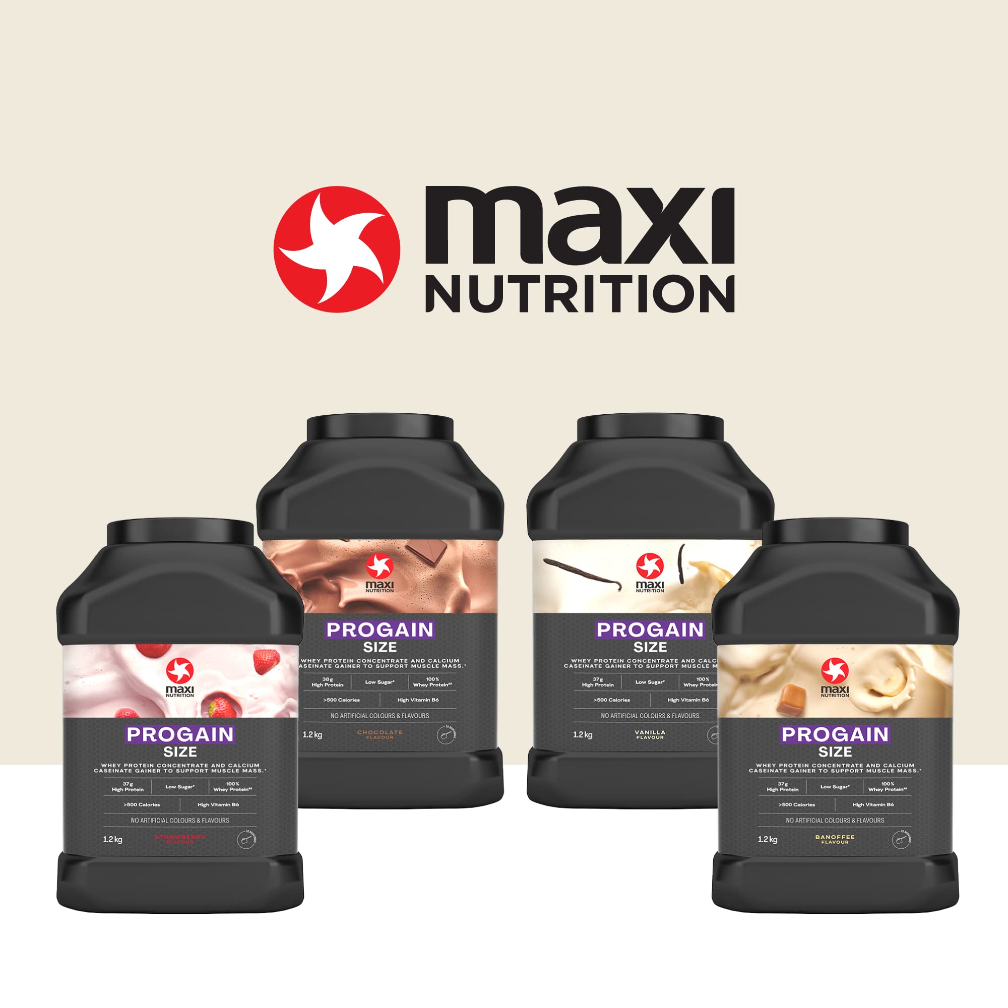 MaxiNutrition - Progain, Banoffee - Whey Protein Powder for Size & Muscle Mass – Low Sugar MaxiNutrition buy supplements canada