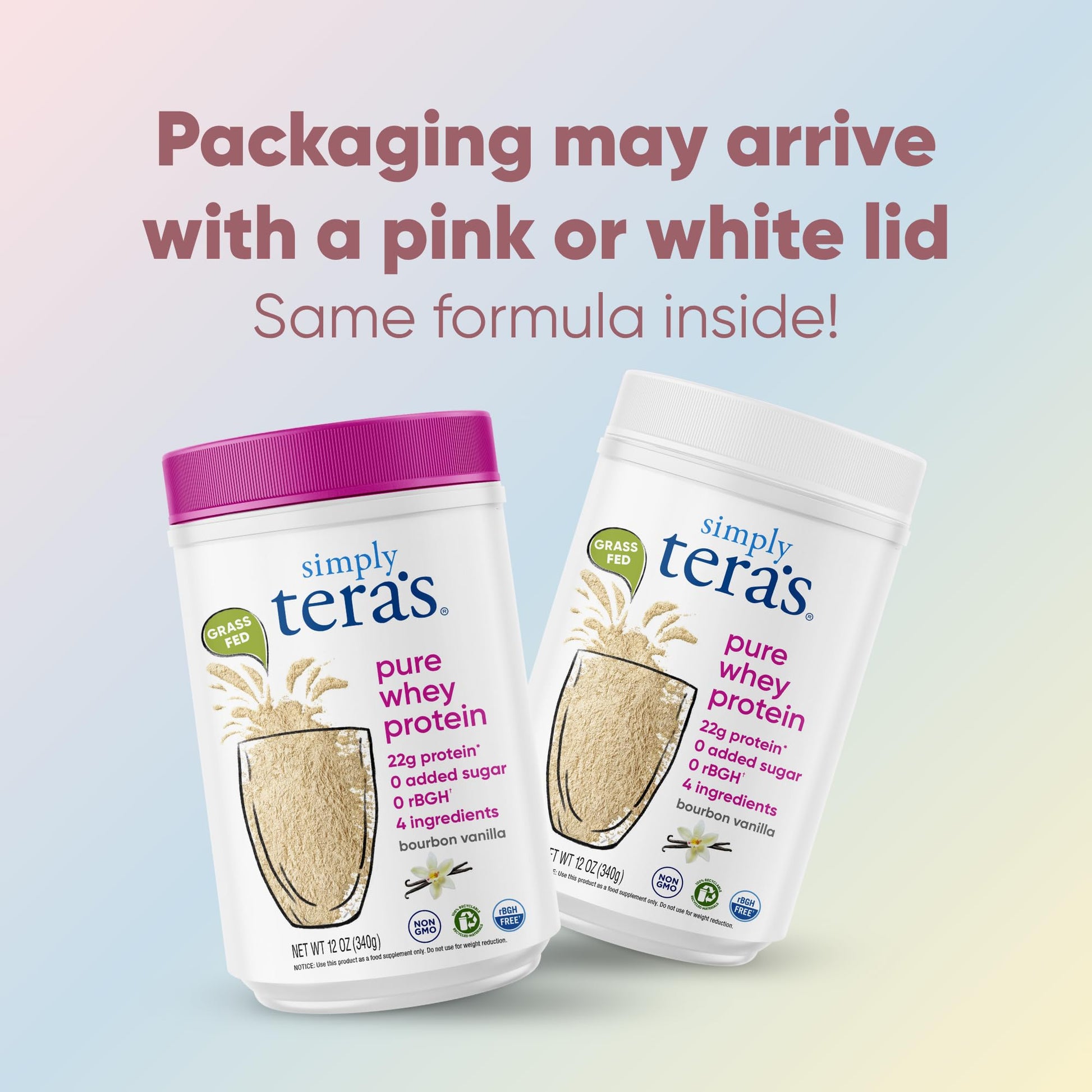 simply tera's Pure Whey Protein Powder - Grass Fed Vanilla Whey Protein Powder, Clean, Made Without Artificial Sweeteners, Non-GMO, Kosher, rBGH-Free, Soy-Free - 24 Oz simply tera's buy supplements canada