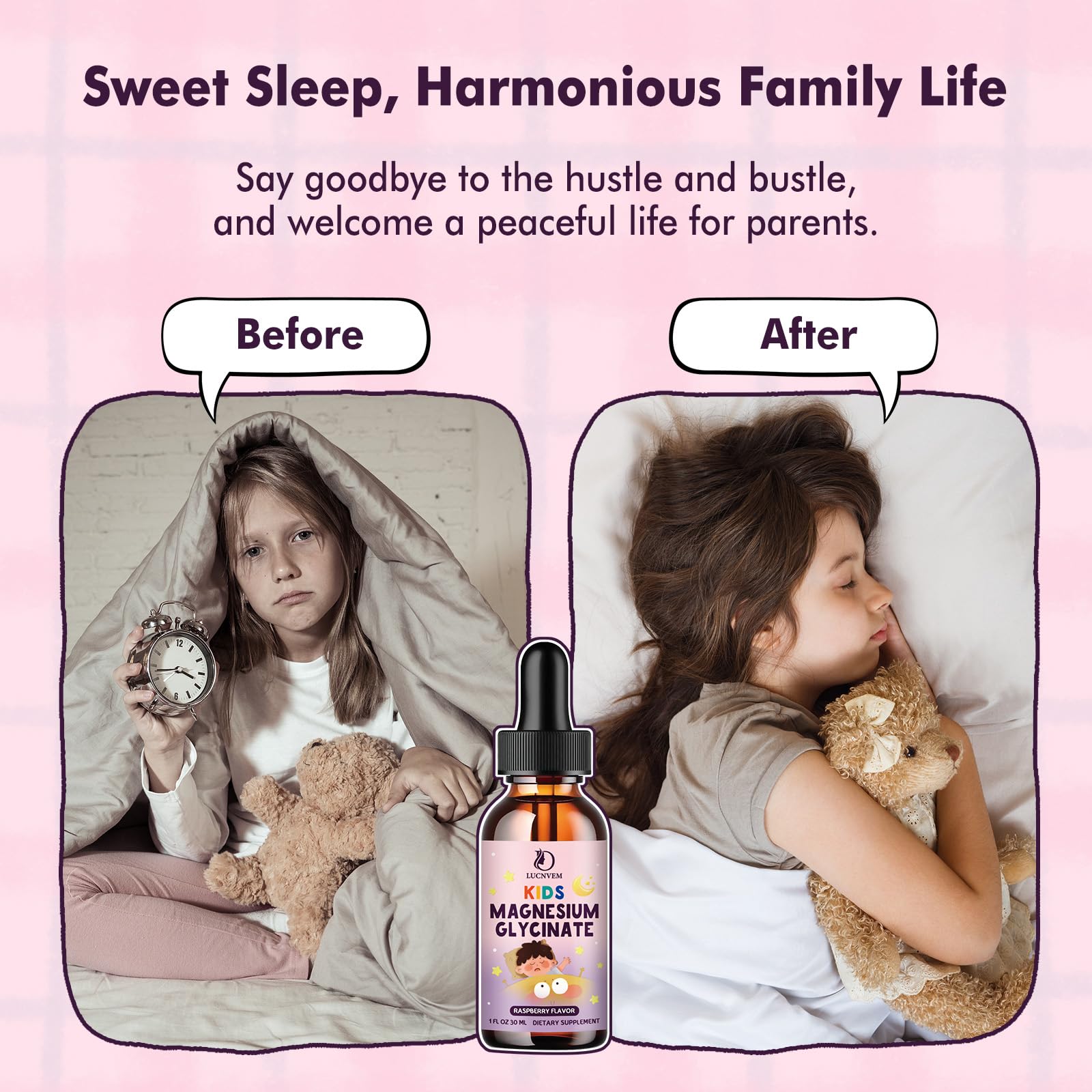 Kids Magnesium Glycinate Sleep Liquid Drops – Sleep & Calm Support with L-Theanine – Melatonin-Free, Sugar-Free Vegan Raspberry Supplement – 2 Bottles, 30ml Each LUCNVEM buy supplements canada