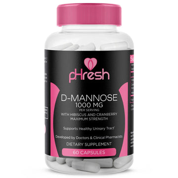 ACE NUTRITION pHresh D-Mannose with Cranberry Capsules for Women and Men, Maximum Strength 1000 mg Per Serving - Supports: Urinary Tract Health - Made in The USA ACE NUTRITION buy supplements canada