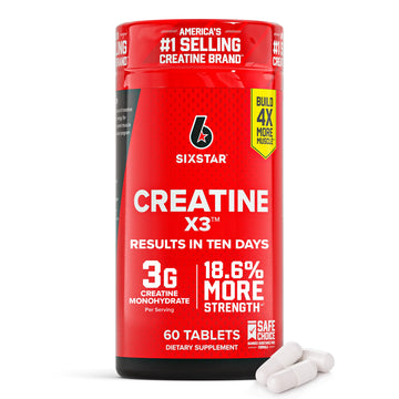 Six Star Creatine Pills, X3 (60 Caplets) - Creatine for Women & Men - Creatine Capsules Support Muscle Strength - Pre & Post Workout Creatine Supplement Six Star buy supplements canada