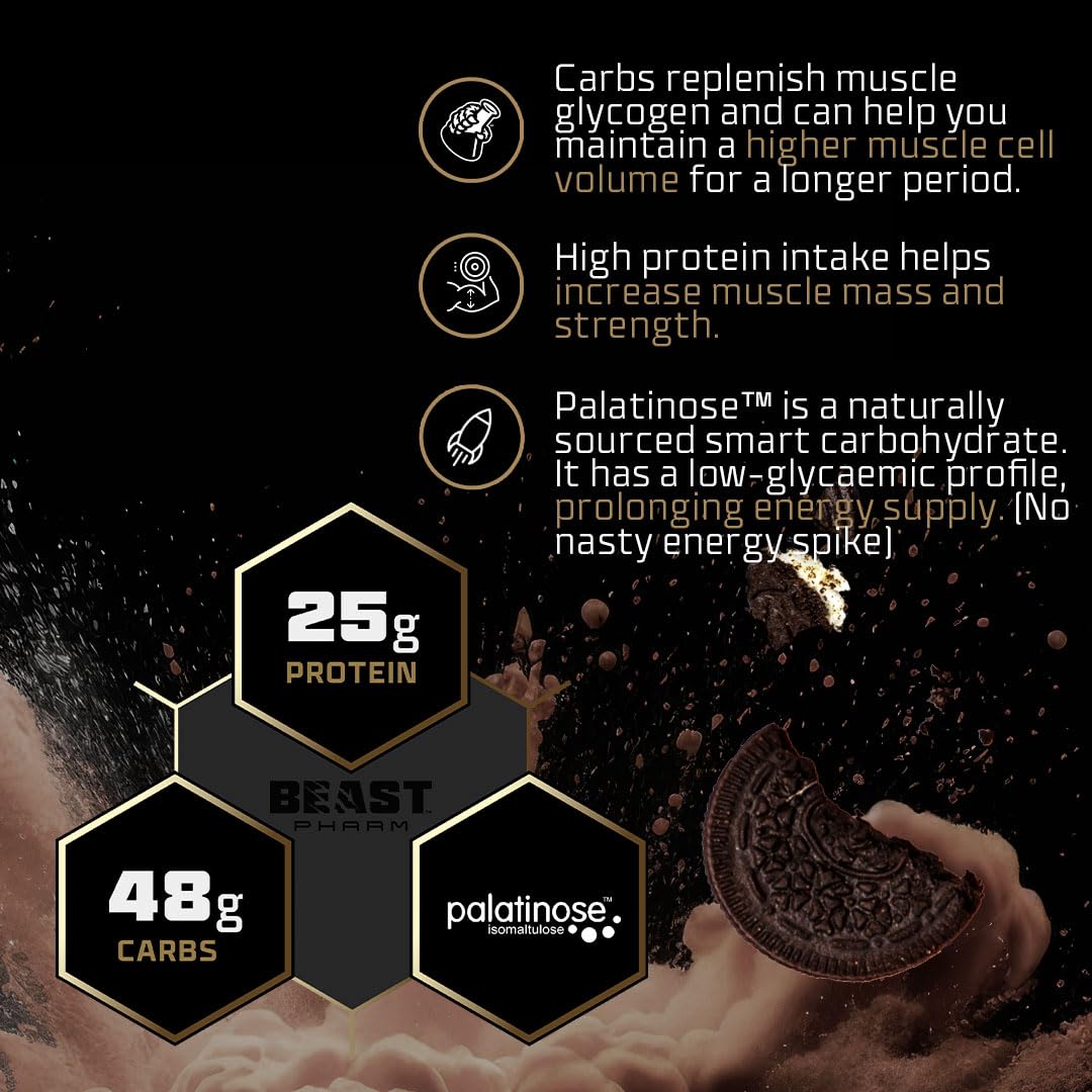 Beast Pharm | Recover Whey Protein Powder | 2.4kg/30 Servings | Cookies & Cream Beast Pharm buy supplements canada