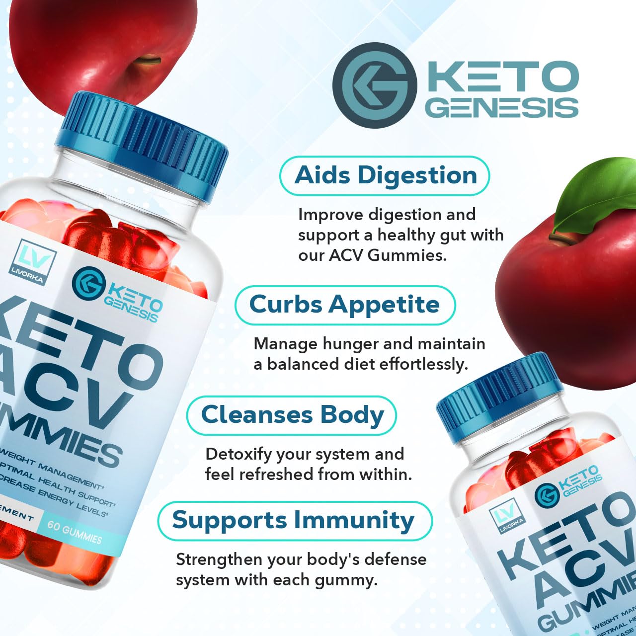 2 Pack - Keto Genesis Keto ACV Gummies Advanced Weight Loss, Genesis ACV, Genesis LIVORKA buy supplements canada