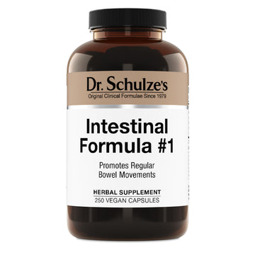 Dr. Schulze's Intestinal Formula #1 - Bowel Movement Supplement for Colon Health Support - Bloating & Constipation Aid - Intestinal Cleanse - All-Natural - Plant-Based - Vegan - 250 Count Dr. Schulze's buy supplements canada
