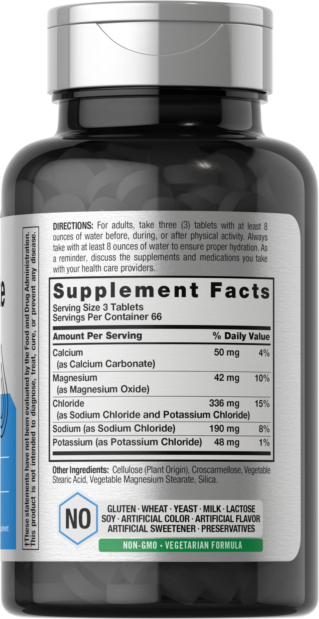 Horbäach Electrolyte Tablets | 200 Count | Helps Hydrate, Balance, & Sustain | with Calcium, Magnesium, Chloride, Sodium and Potassium | Vegetarian, Non-GMO & Gluten Free Horbäach buy supplements canada
