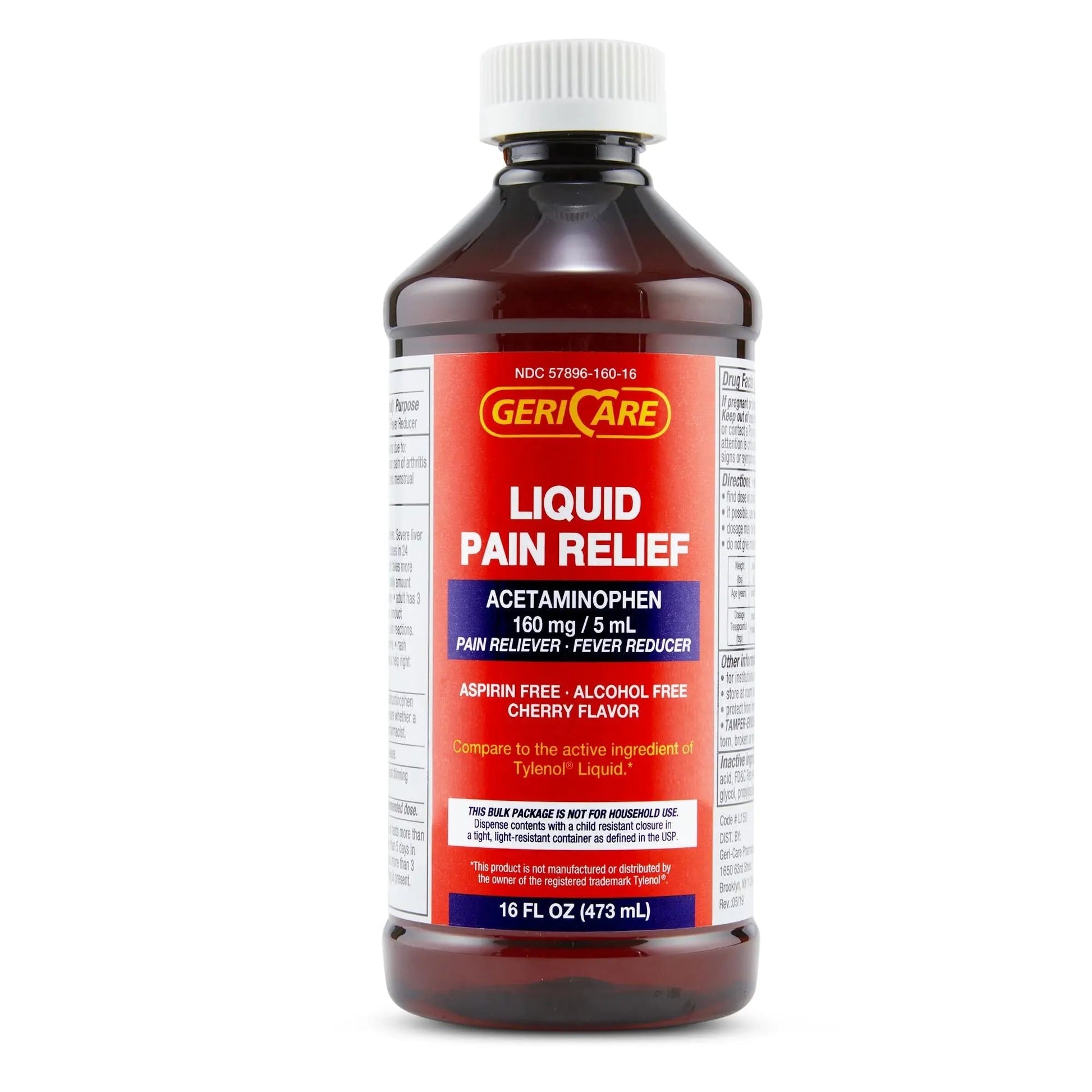 GeriCare Regular Strength Liquid Acetaminophen 160 mg, Pain Reliever, Fever Reducer, Aspirin & Alcohol Free, Cherry Flavored 16 Fl Oz (Pack of 2) GeriCare buy supplements canada