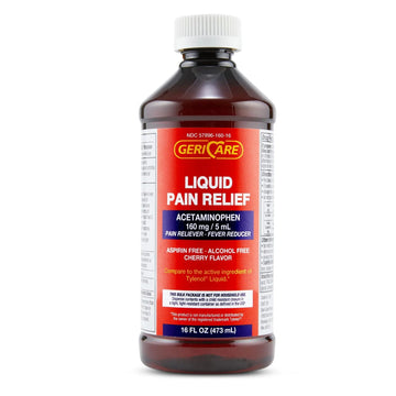 GeriCare Regular Strength Liquid Acetaminophen 160 mg, Pain Reliever, Fever Reducer, Aspirin & Alcohol Free, Cherry Flavored 16 Fl Oz (Pack of 2) GeriCare buy supplements canada