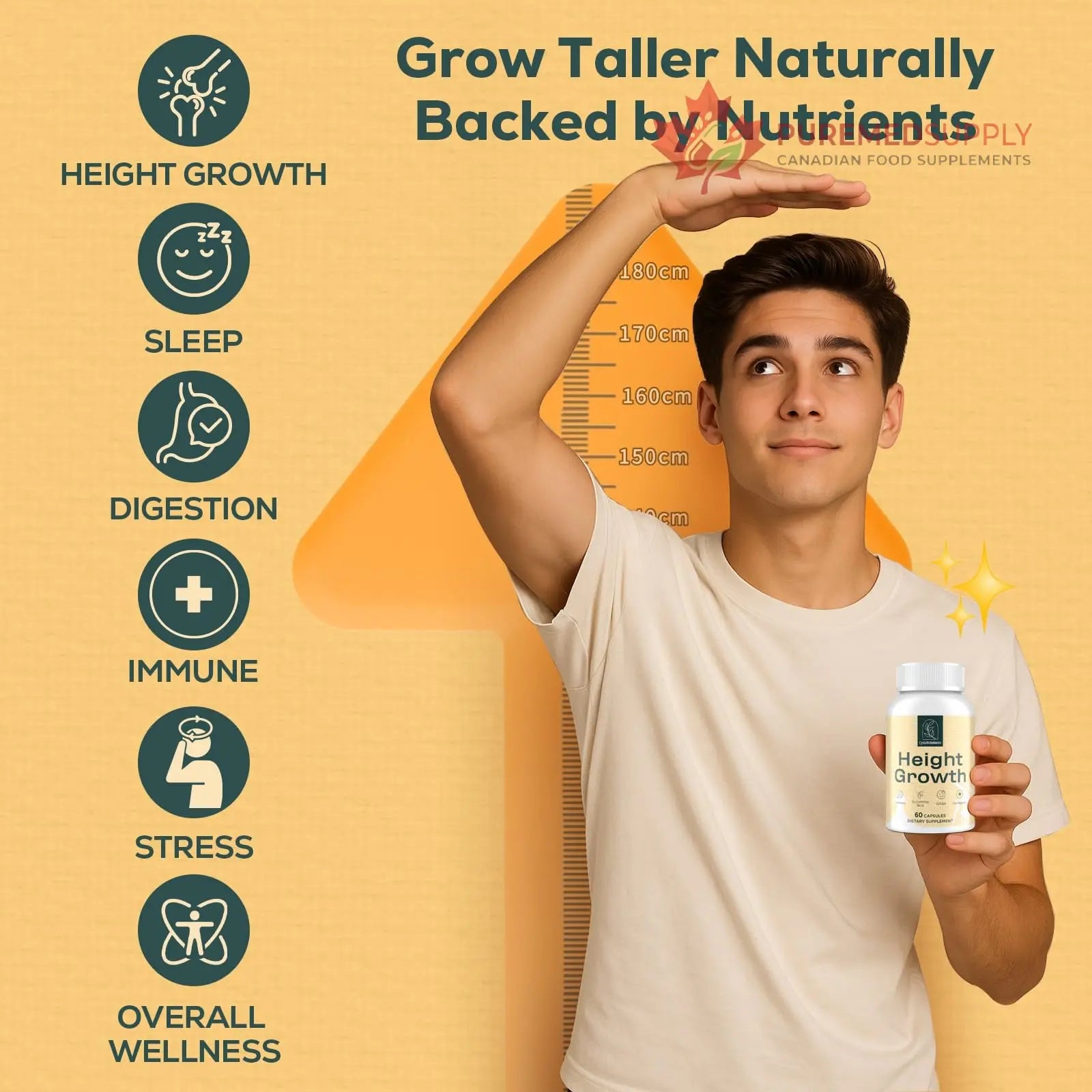 CystoRebalance 25-in 1 Bone Strength Supplement - for Natural Growth, Digestion and Stress - High Absorption - Calcium, Magnesium, Zinc, Ashwaganda and Multivitamins for Age 12+ | 60 Caps CystoRebalance buy supplements canada