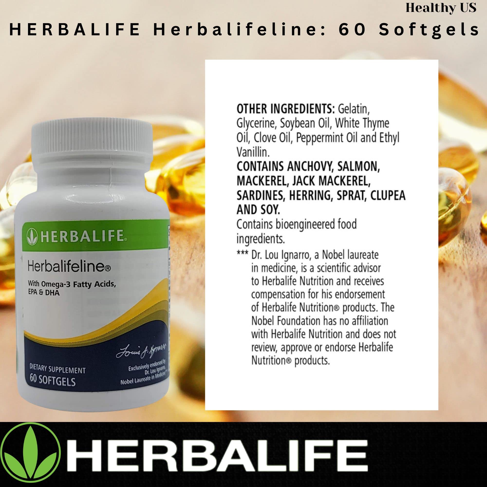Herbalife Herbalifeline: 60 Softgels with Vitamin E, Marine Lipid Complex, Omega-3 Fatty Herbalife buy supplements canada