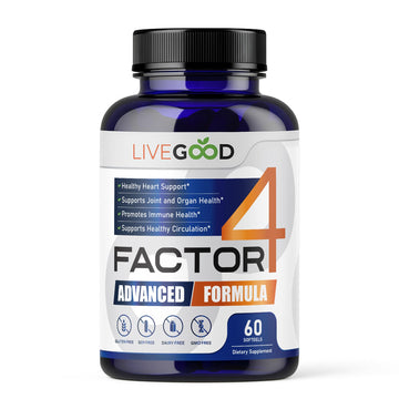 LIVEGOOD™ Factor 4, Omega 3 Fish Oil with EPA & DHA, CoQ10, and Turmeric, Advanced Q10 Coenzyme & CoQ10 Supplements, DHA Supplements for Heart, Joint & Immune Support, Made in USA, 60 Count, LIVEGOOD buy supplements canada