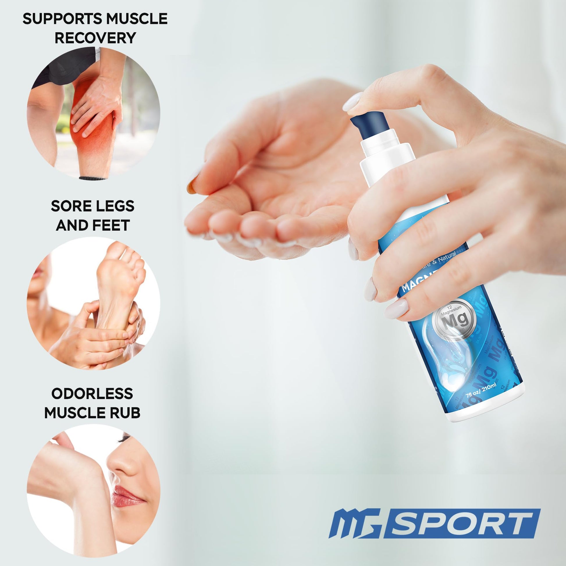 High Absorption Zinc and Magnesium Bundle for Muscle Recovery - Zinc Supplement and Transdermal Magnesium Gel for Leg Cramps MgSport buy supplements canada