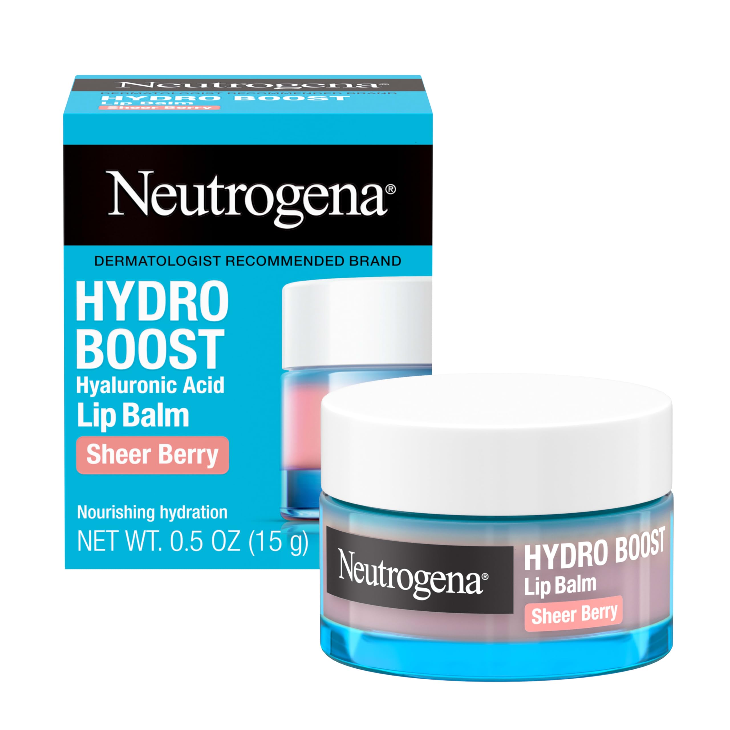 Neutrogena Hydro Boost Hyaluronic Acid Lip Balm, Nourishing Vitamin E Leaves Lips Feeling Hydrated, Sheer Pink Tinted Color with a Sweet Berry Flavor, Sheer Berry, 0.5 oz Neutrogena buy supplements canada