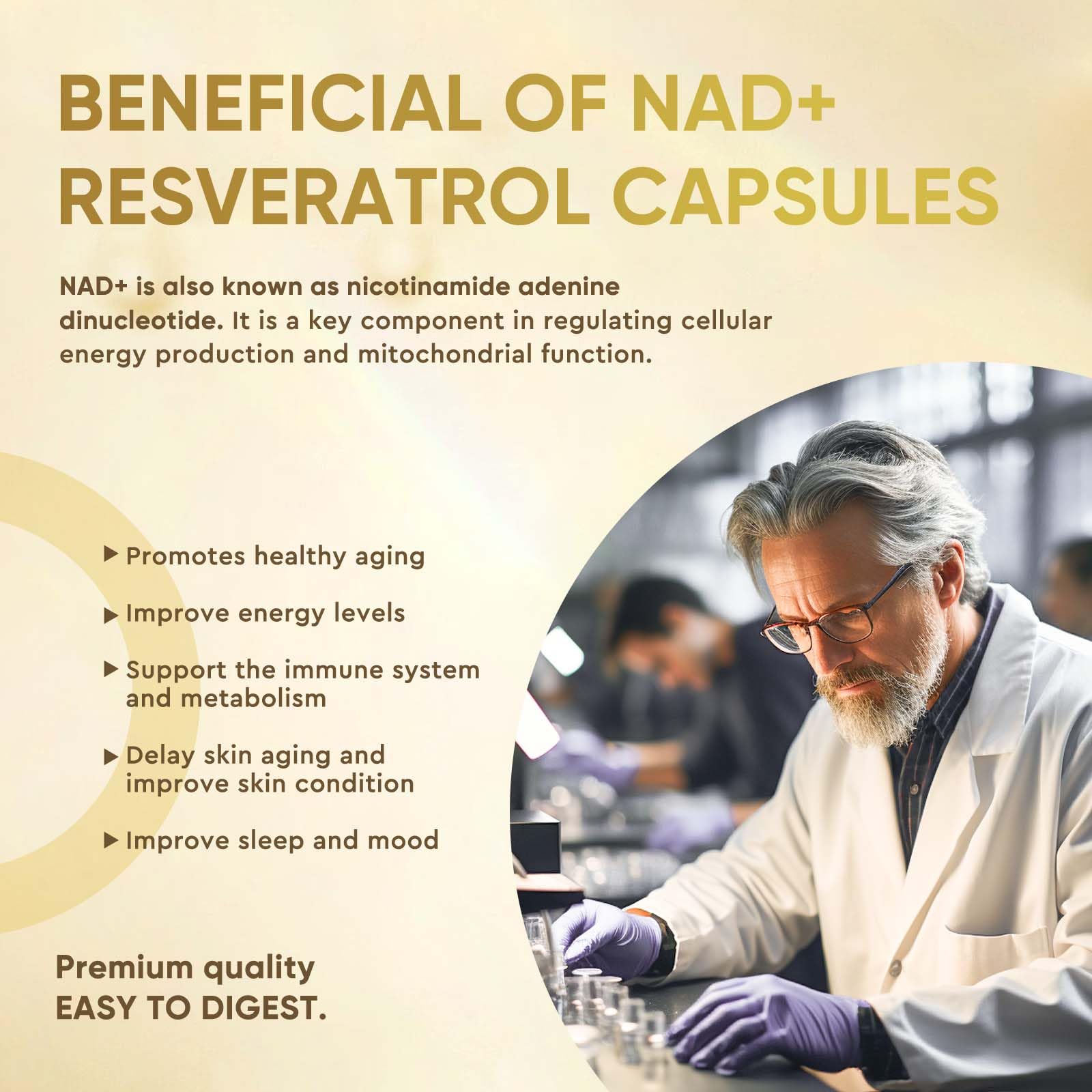 Life Nutrition NAD+ Supplement 1000 mg - 120 Capsules True NAD+ & Resveratrol, NMN Alternative Supports Anti-Aging, Cellular Energy & Repair, Metabolism & Brain Boost for Men & Women Life Nutrition buy supplements canada