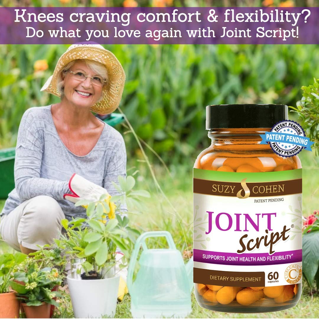 Suzy Cohen Joint Script Joint Support Supplement with Hyaluronic Acid, C3 Curcumin Turmeric Extract, MSM, Collagen Peptides, Ginger, and Boswellia for Maximum Flexibility, Tendon and Cartilage Health Script Essentials buy supplements canada