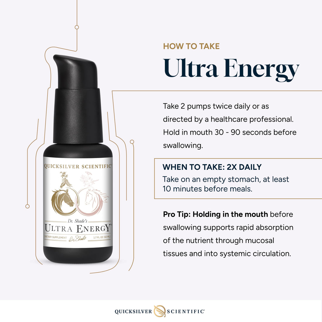 Quicksilver Scientific Dr. Shade's Ultra Energy - Liposomal Adaptogenic Adrenal, Cognitive Support Supplement with Rhodiola, Reishi, Ashwagandha for Women + Men (1.7 fl oz / 50ml) Quicksilver Scientific buy supplements canada