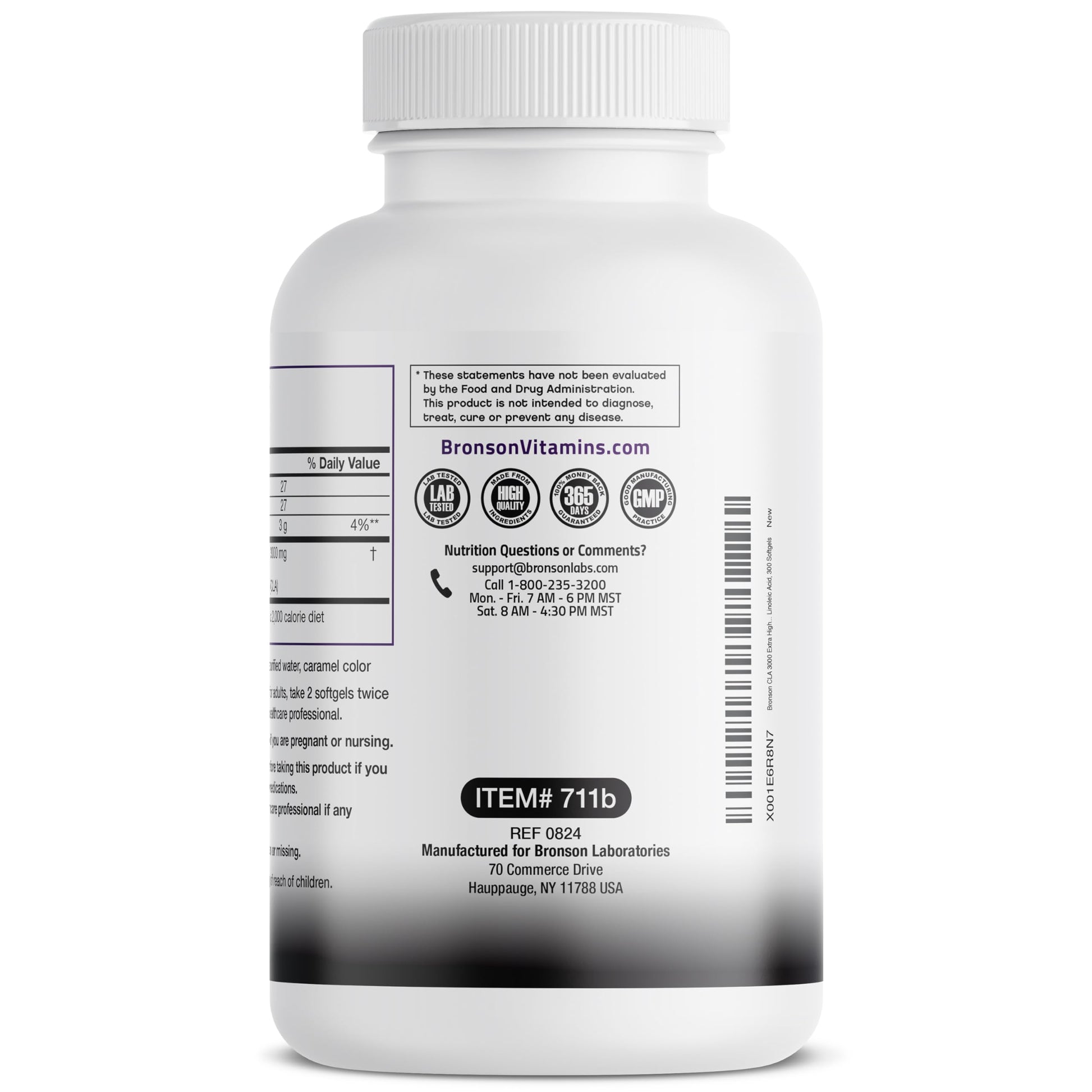 Bronson CLA 3000 Extra High Potency Supports Healthy Weight Management Lean Muscle Mass Non-Stimulating Bronson buy supplements canada