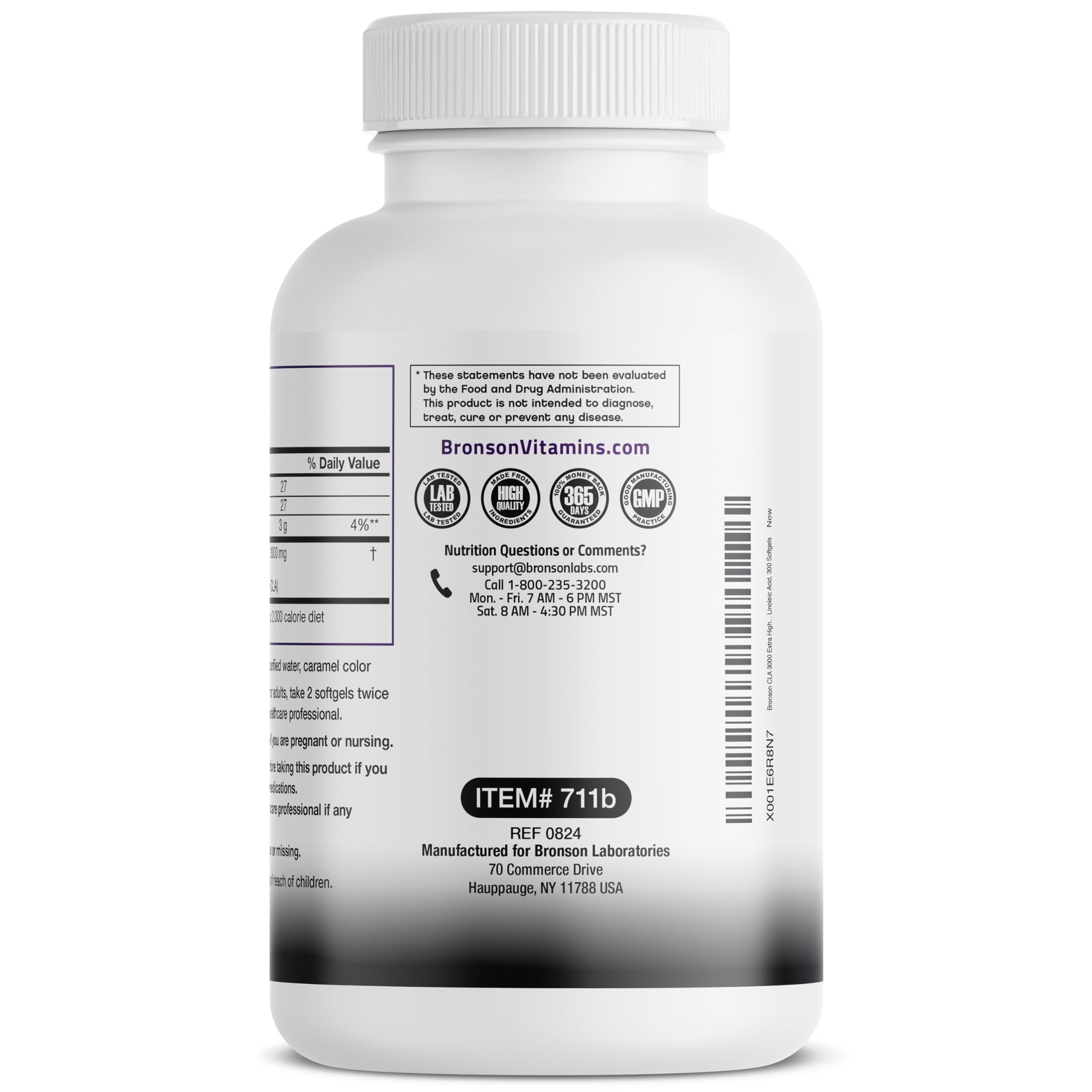 Bronson CLA 3000 Extra High Potency Supports Healthy Weight Management Lean Muscle Mass Non-Stimulating Bronson buy supplements canada