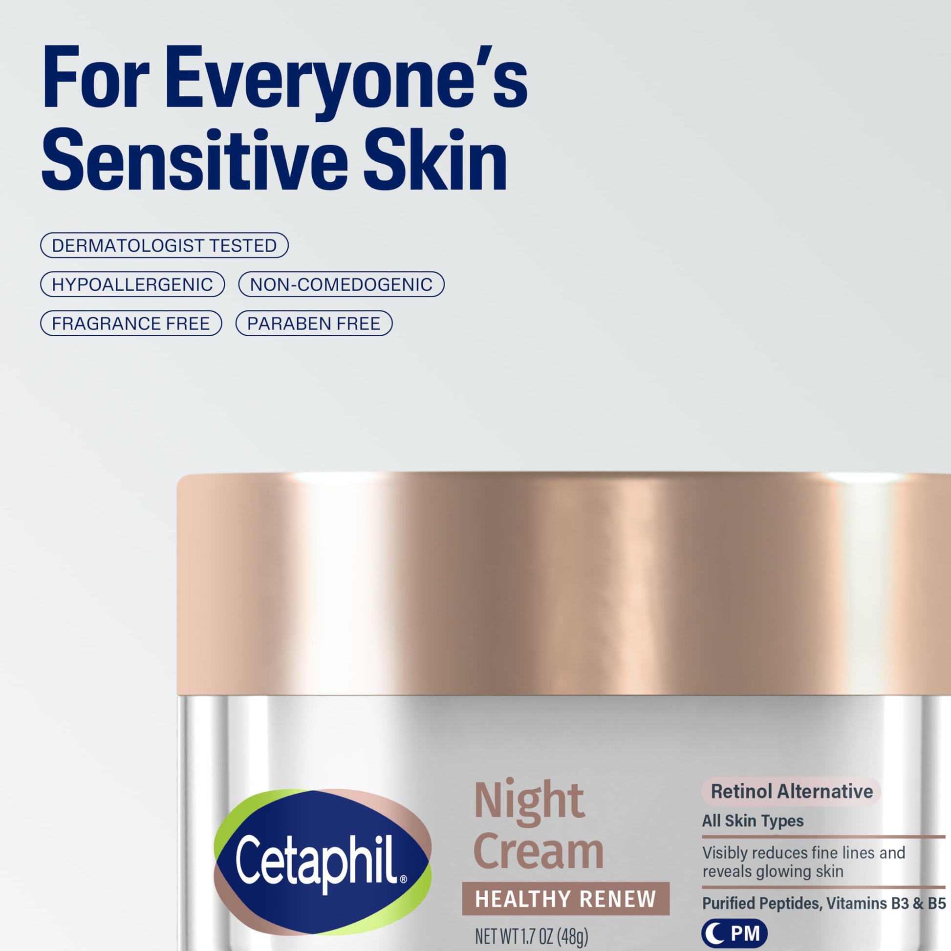 Cetaphil Healthy Renew Skin Tightening Night Cream 1.7 Oz, Wrinkle Repair Cream for Face with Peptides Cetaphil buy supplements canada