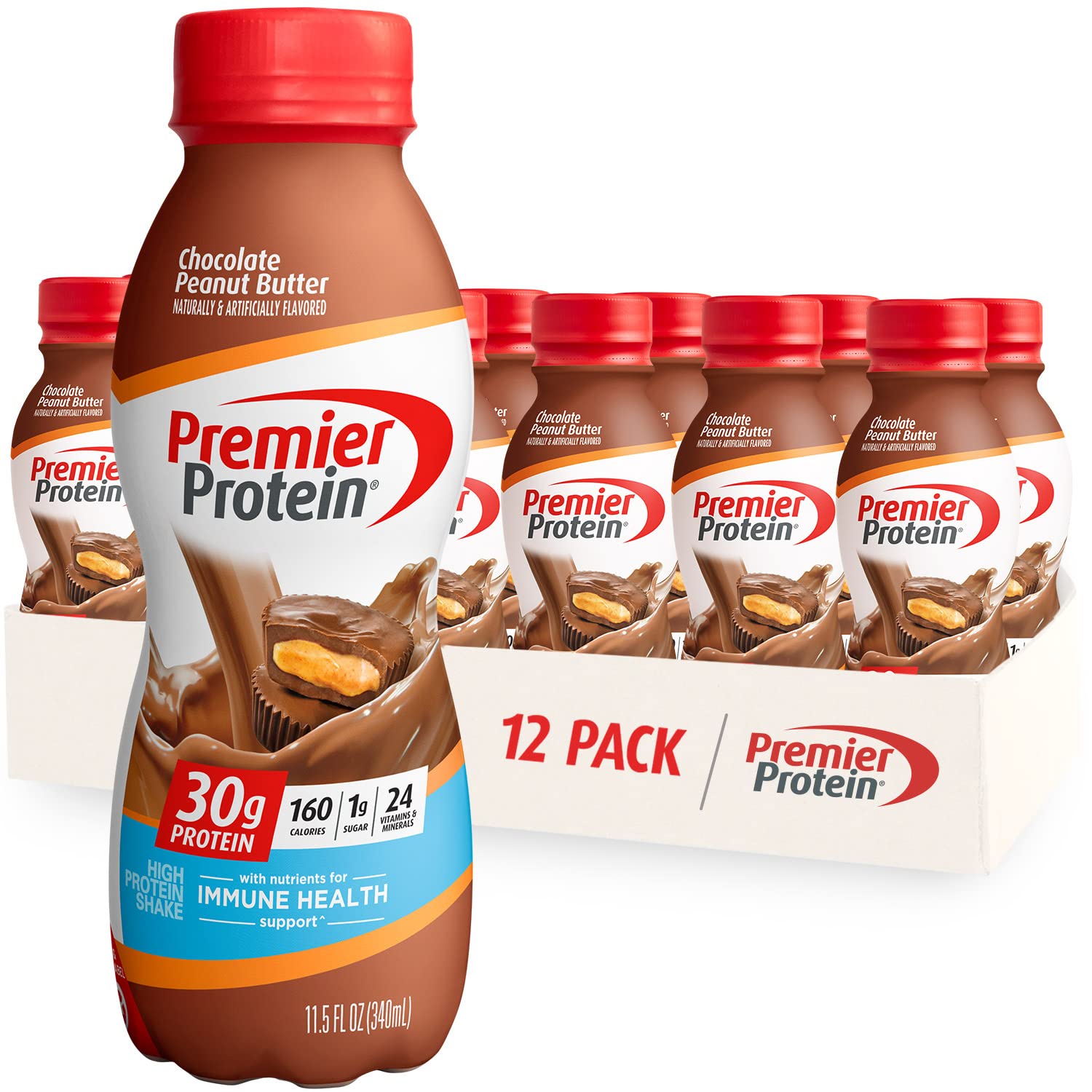 Premier Protein Shake, Chocolate Peanut Butter Liquid, 30g Protein, 1g Sugar, 24 Vitamins Premier Protein buy supplements canada