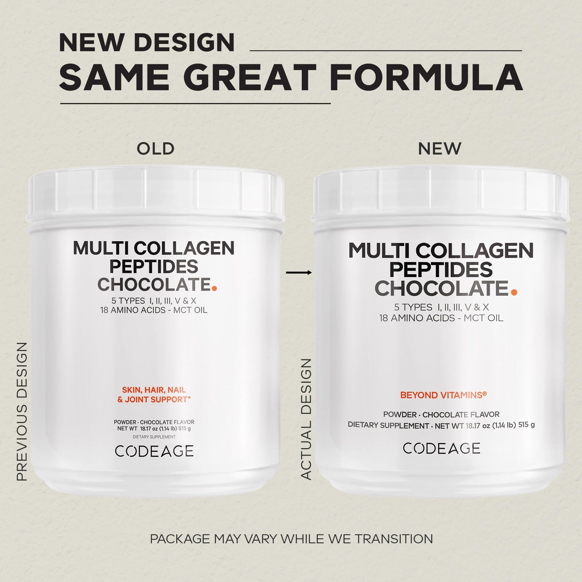 Codeage Multi Collagen Chocolate Protein Powder - Hydrolyzed Bovine Collagen Peptides, 5 Collagen Types & MCT Oil - Collagen Creamer, Chocolate Collagen Peptides - Protein Shakes - Non-GMO - 18.17 oz Codeage buy supplements canada