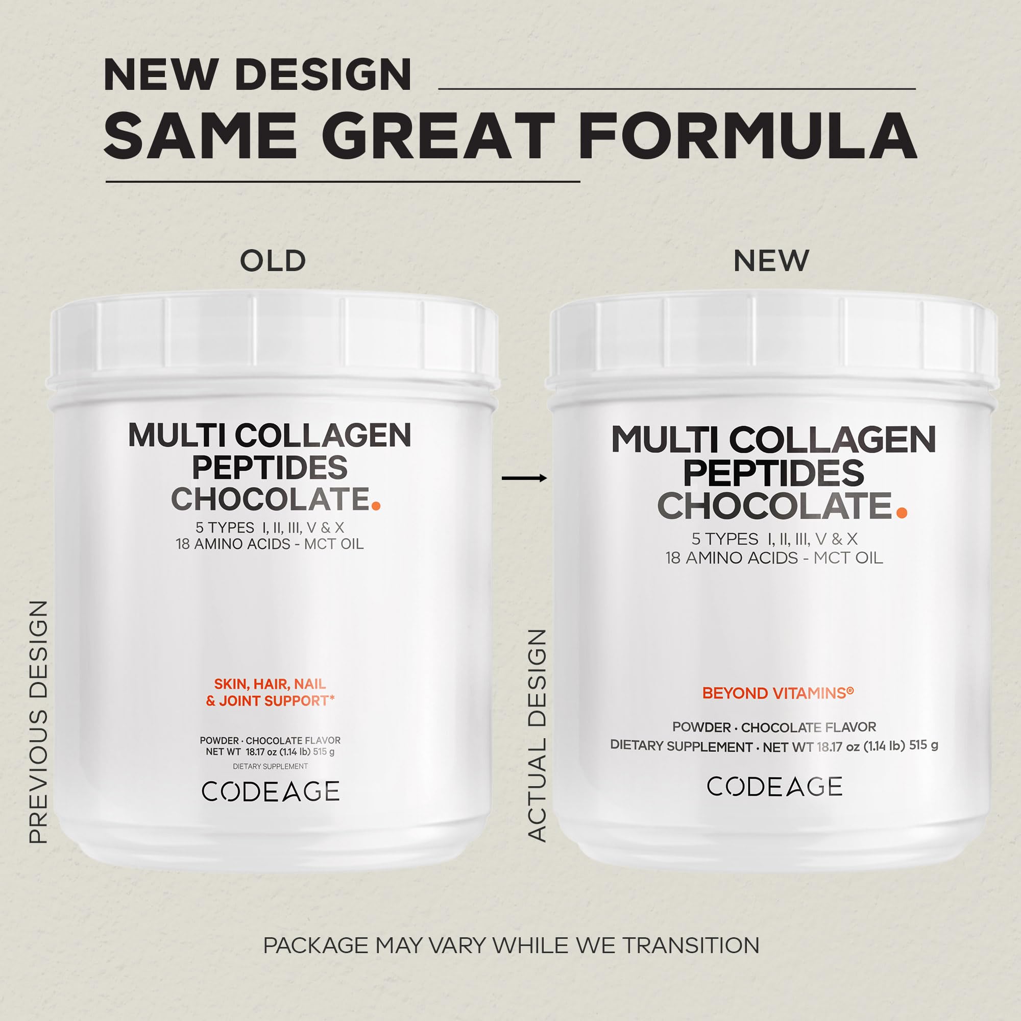Codeage Multi Collagen Chocolate Protein Powder - Hydrolyzed Bovine Collagen Peptides, 5 Collagen Types & MCT Oil - Collagen Creamer, Chocolate Collagen Peptides - Protein Shakes - Non-GMO - 18.17 oz Codeage buy supplements canada