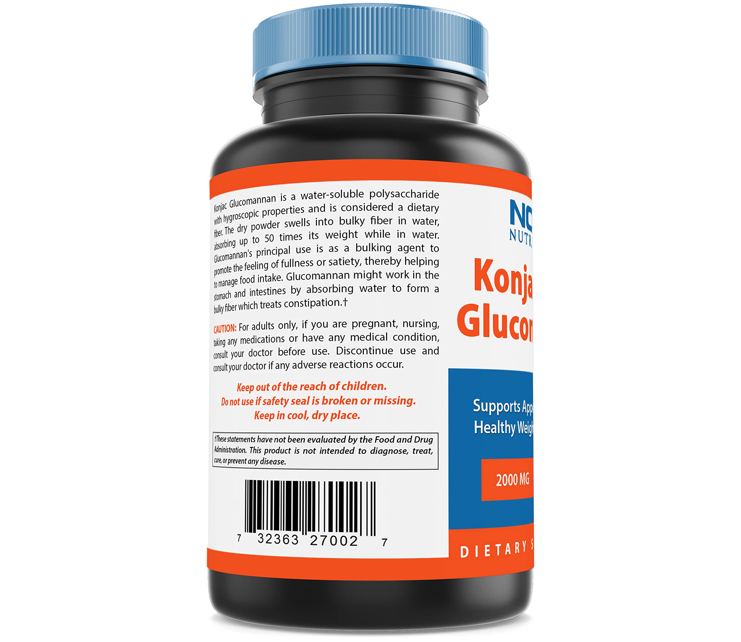 Nova Nutritions 2 Pack Konjac Root Glucomannan Capsules 2000 mg/Serving Veggie Caps Nova Nutritions buy supplements canada