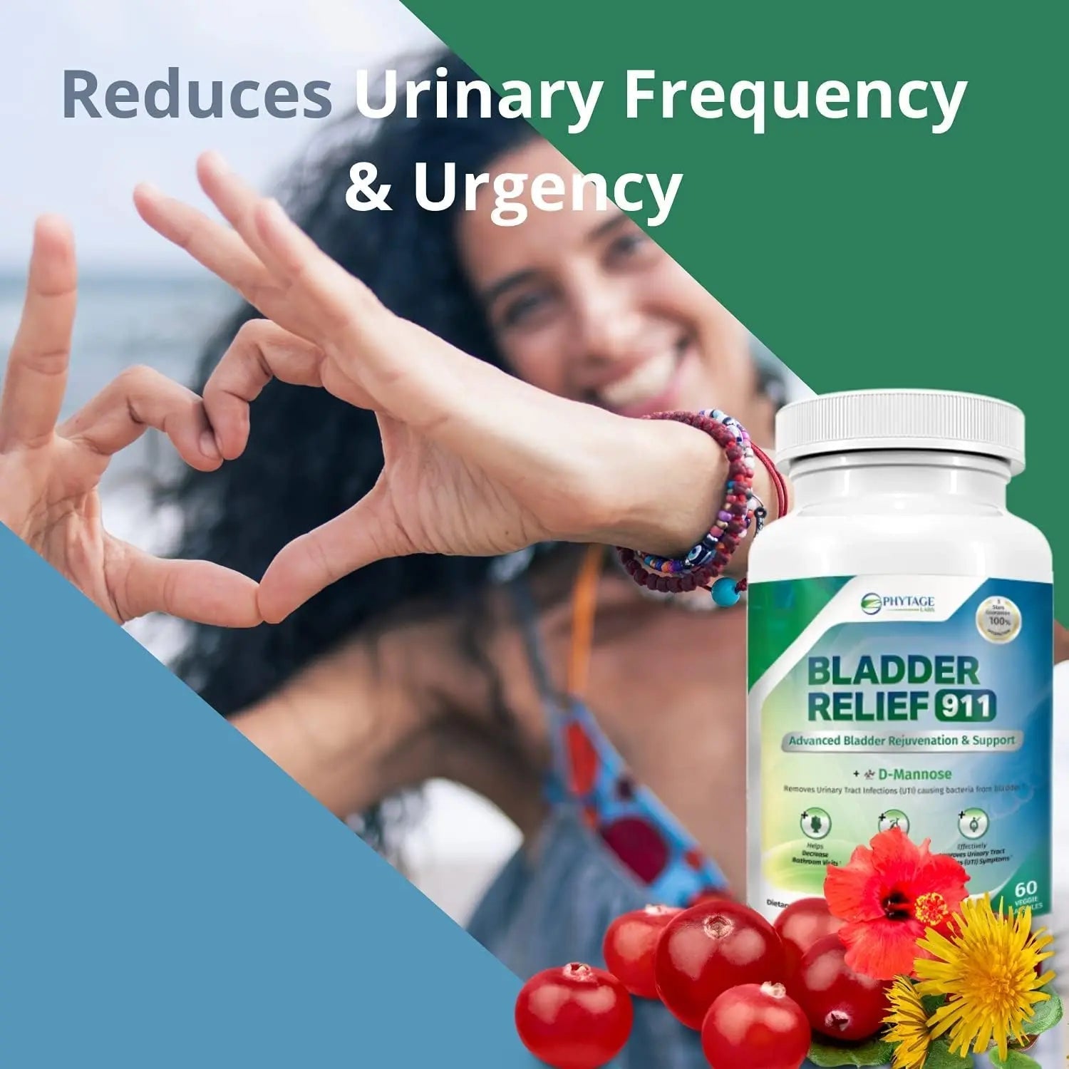 Phytage Labs Bladder Relief 911 Detoxifying Strength - for Men and Women Provides Bladder Support, 60 Veggie Capsules - 2 Pack Phytage Labs buy supplements canada